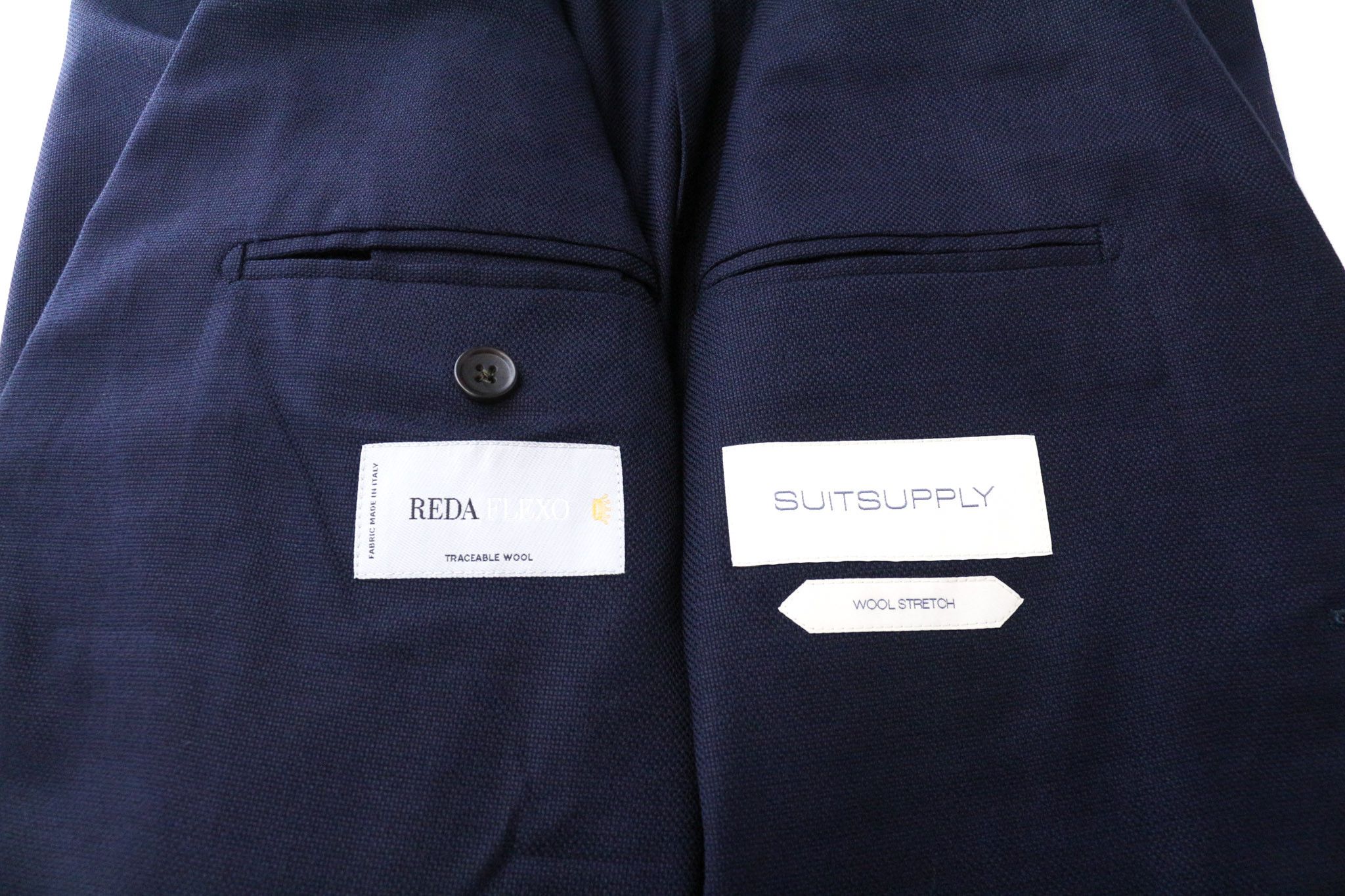Suitsupply HAVANA UK38S Blue Wool Stretch Slim Suit 74710 Size 38S - 8 Thumbnail