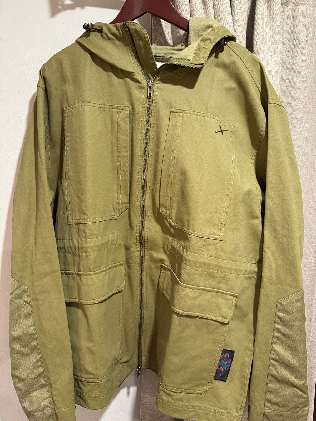 100 Thieves NWOT 100 thrives green wax like coat rain jacket no camping Size US XXL / EU 58 / 5 - 1 Thumbnail