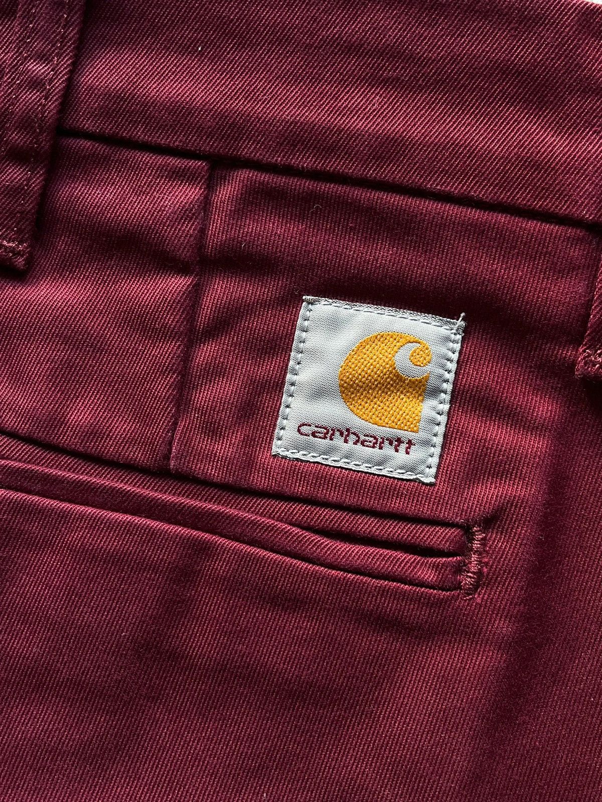 Carhartt Carhartt 2015 Chinos Pants Burgundy Deadstock Sz W 29 x L 32 Size 32" / US 10 / IT 46 - 9 Thumbnail