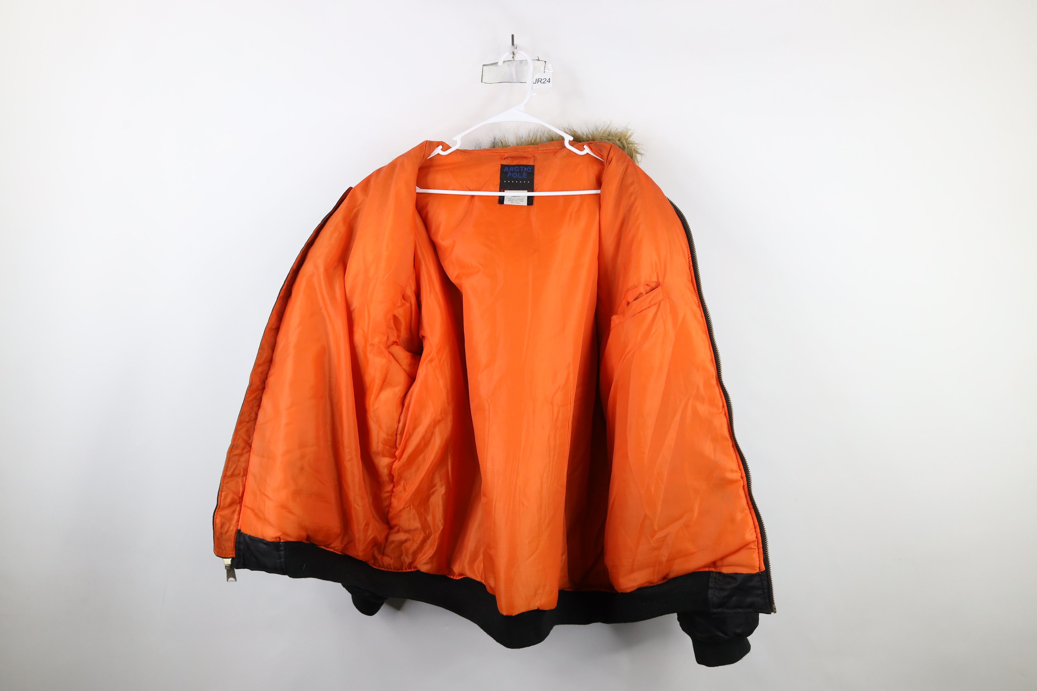 Vintage Vintage 90s Streetwear Military Hooded Flight Jacket Black Size US XXL / EU 58 / 5 - 13 Thumbnail