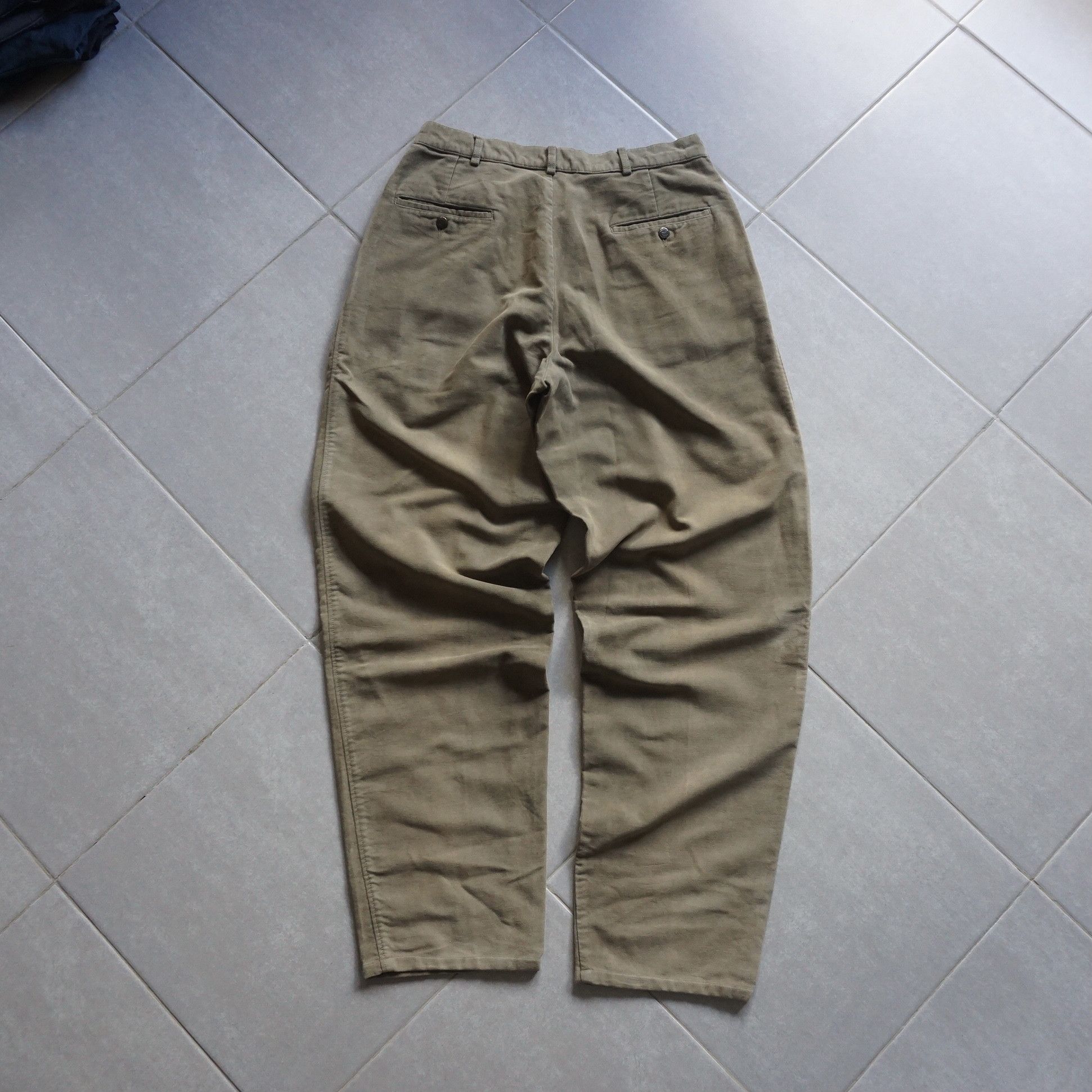 Armani × Vintage Vintage armani olive trouser Size US 34 / EU 50 - 11 Thumbnail
