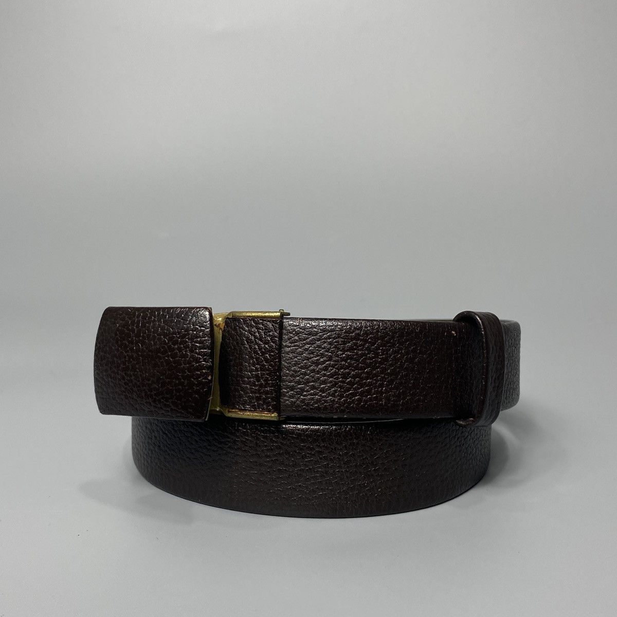 Brown Leather Buckle Belt