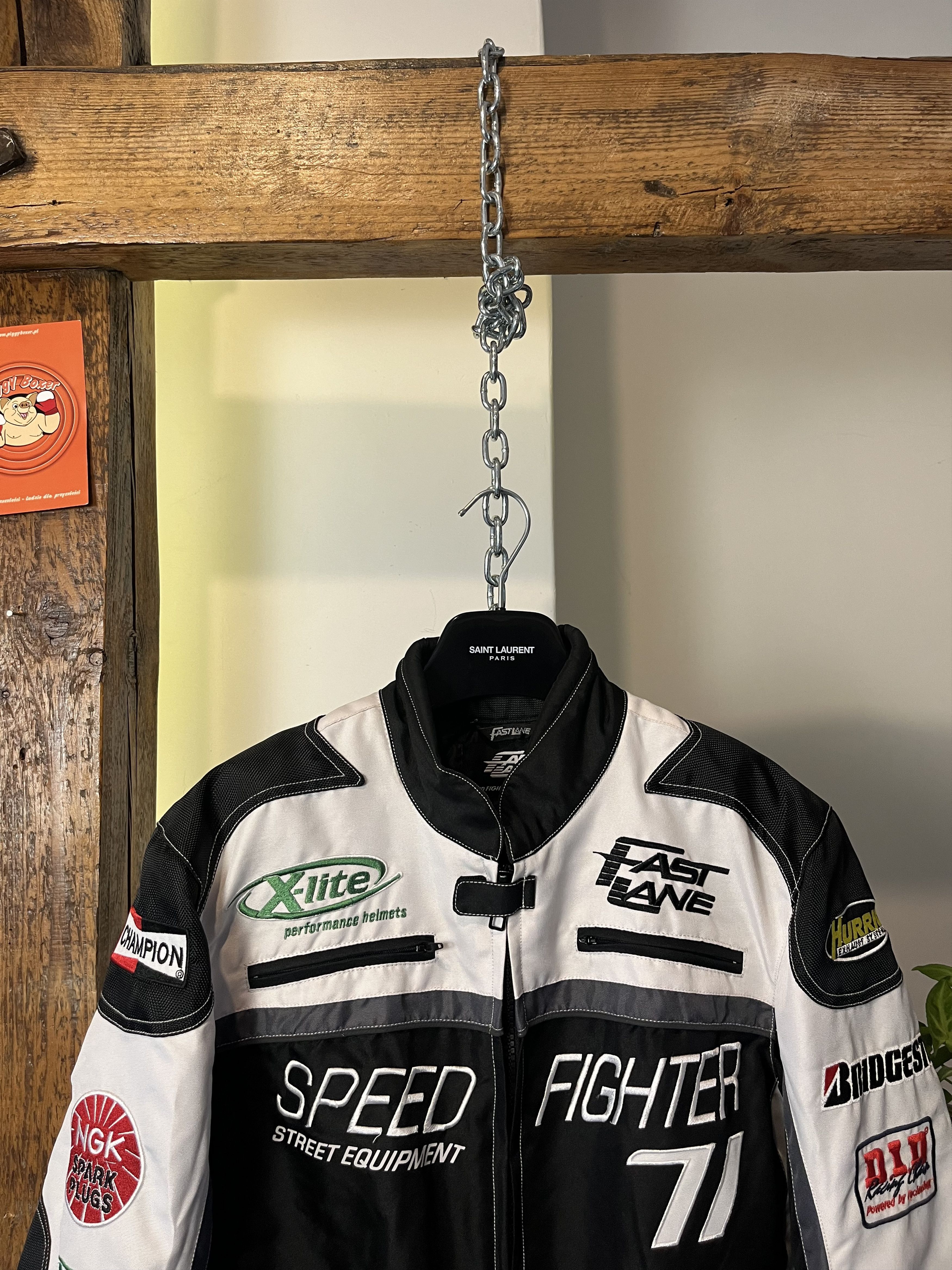 Vintage 90s SPEED FIGHTER #71 Fast Lane Racing Nascar Jacket Size US L / EU 52-54 / 3 - 3 Thumbnail