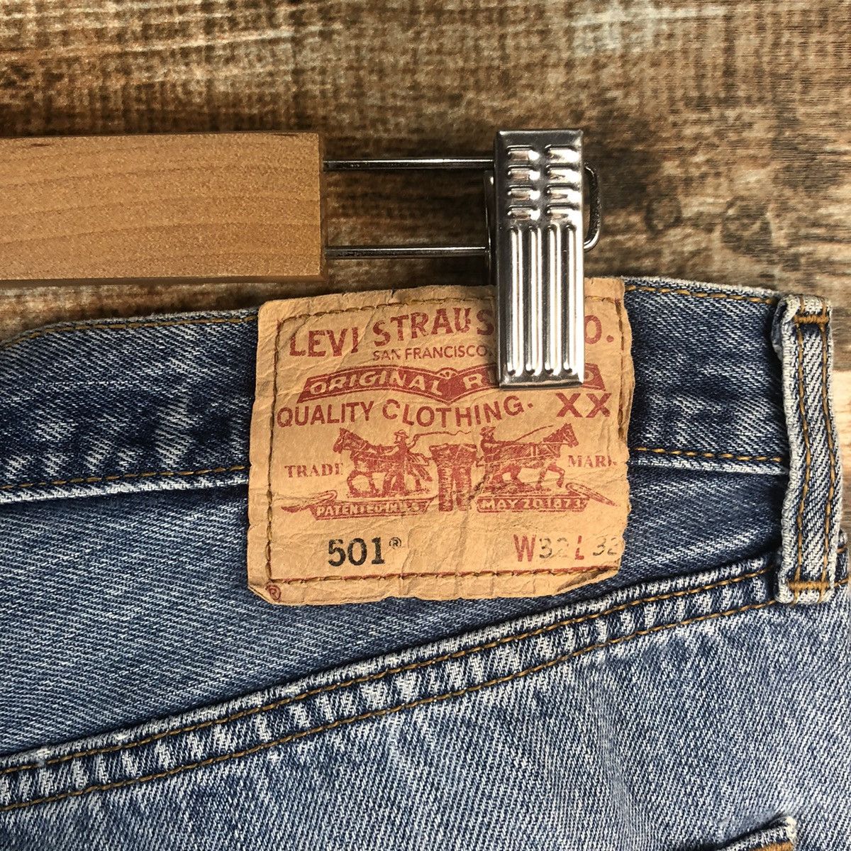 Levi's DL Levis 501 Blue jeans Denim Pants #C273 Size US 32 / EU 48 - 17 Thumbnail