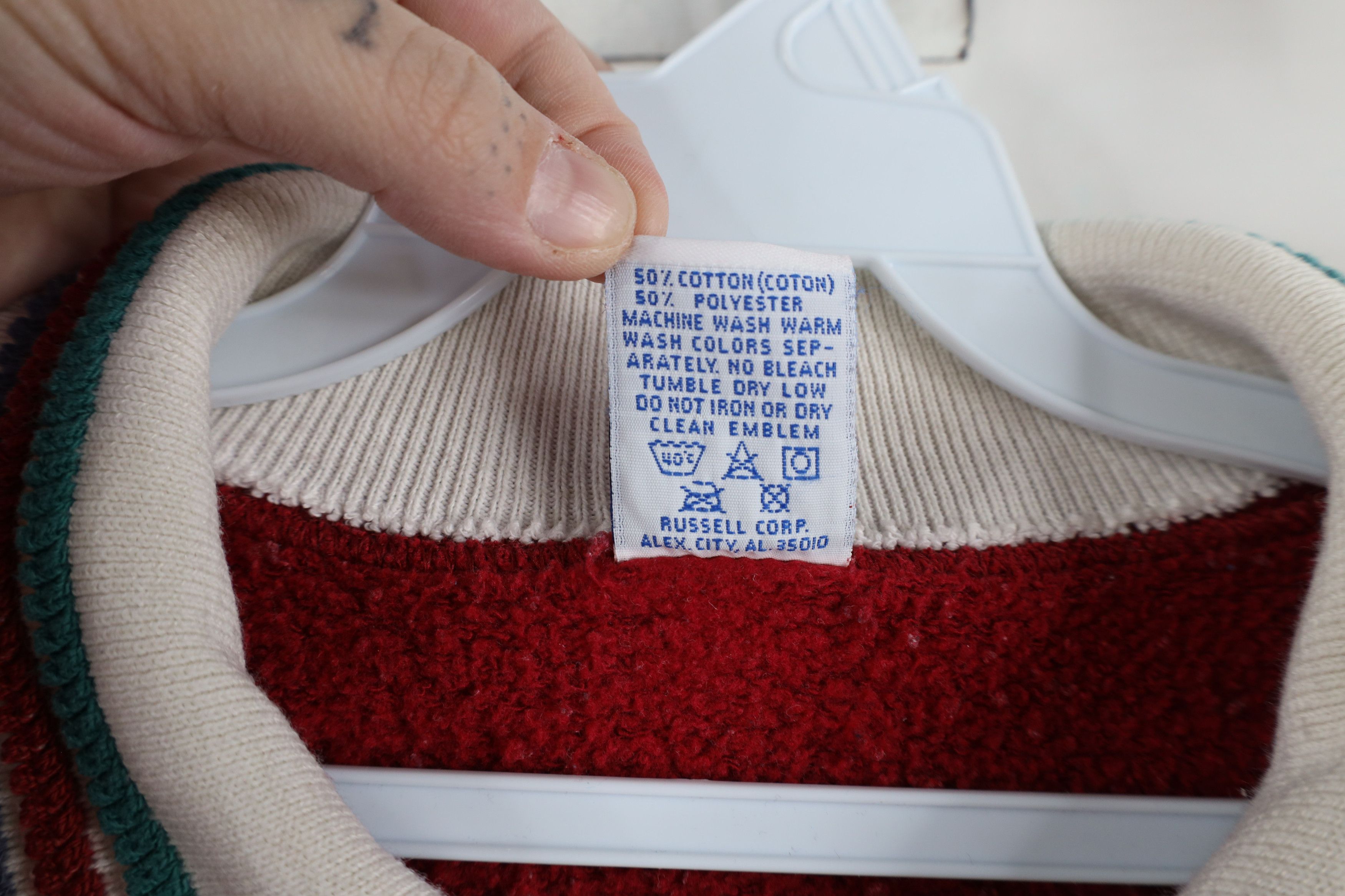 Russell Athletic × Vintage Vintage 90s Russell Athletic Rabbit Collared Sweatshirt USA Size M / US 6-8 / IT 42-44 - 12 Thumbnail