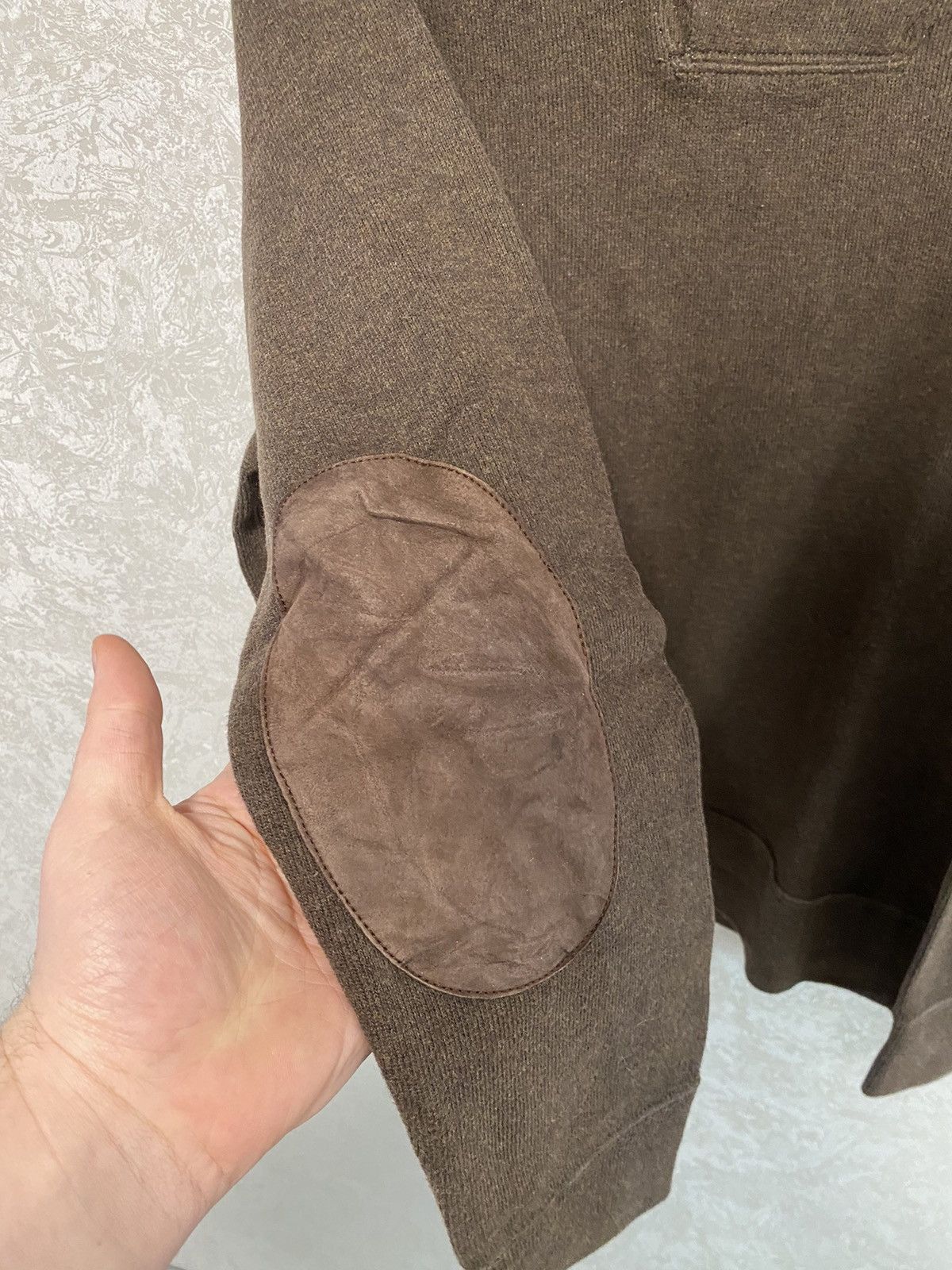 Polo Ralph Lauren × Vintage POLO RALPH LAUREN Shawl COLLAR Knit Sweater M Brown Cotton Size US M / EU 48-50 / 2 - 2 Thumbnail