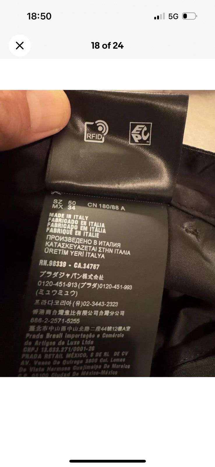 Prada PRADA nylon trousers STUDY REAL TAPE MEASUREMENTS IN PHOTIS Size US 32 / EU 48 - 18 Thumbnail