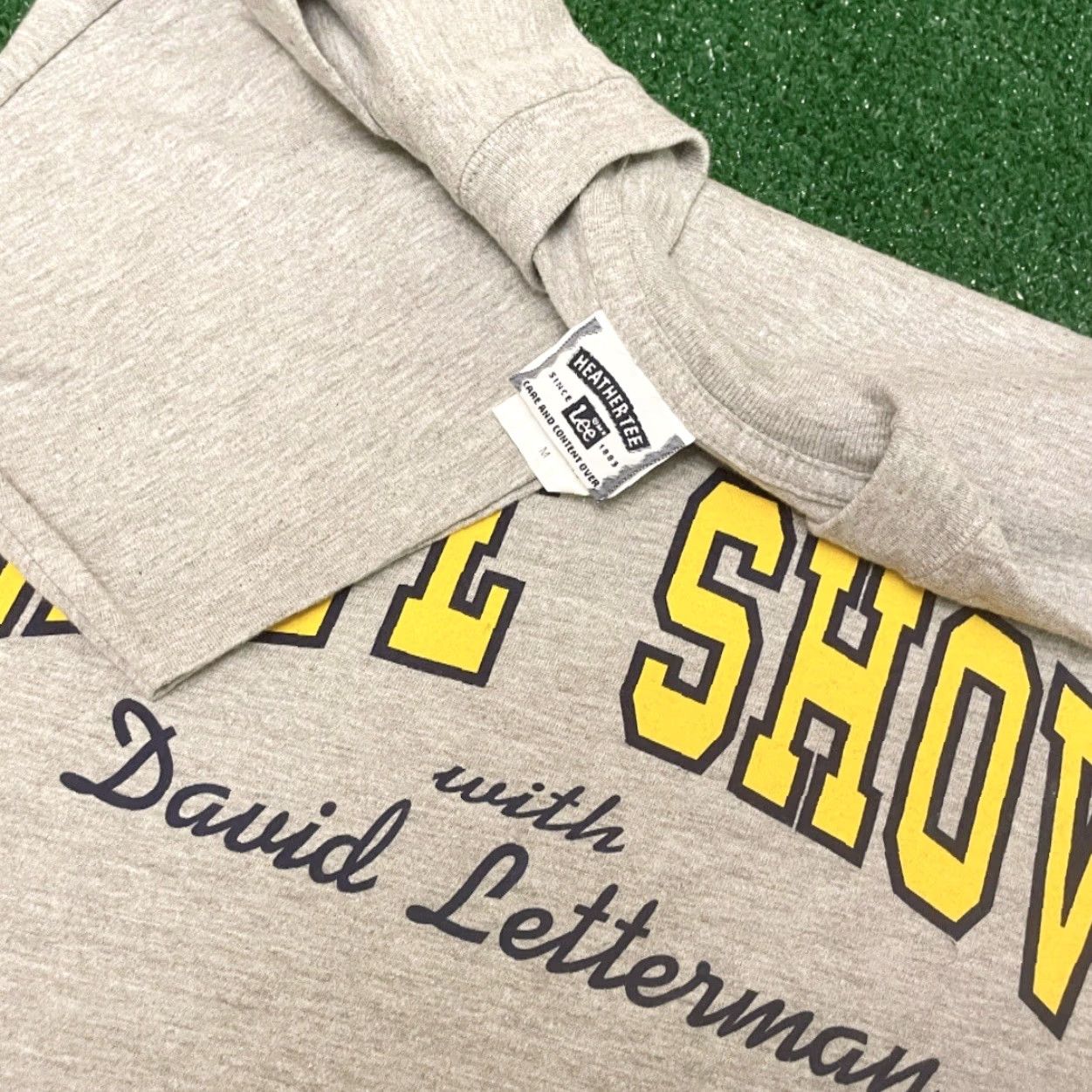 Vintage VINTAGE Late Show With David Letterman TV Show Promo VTG Shirt Mens M Gray 90s TV Movie Classic USA 1990s Mens Size US M / EU 48-50 / 2 - 2 Thumbnail