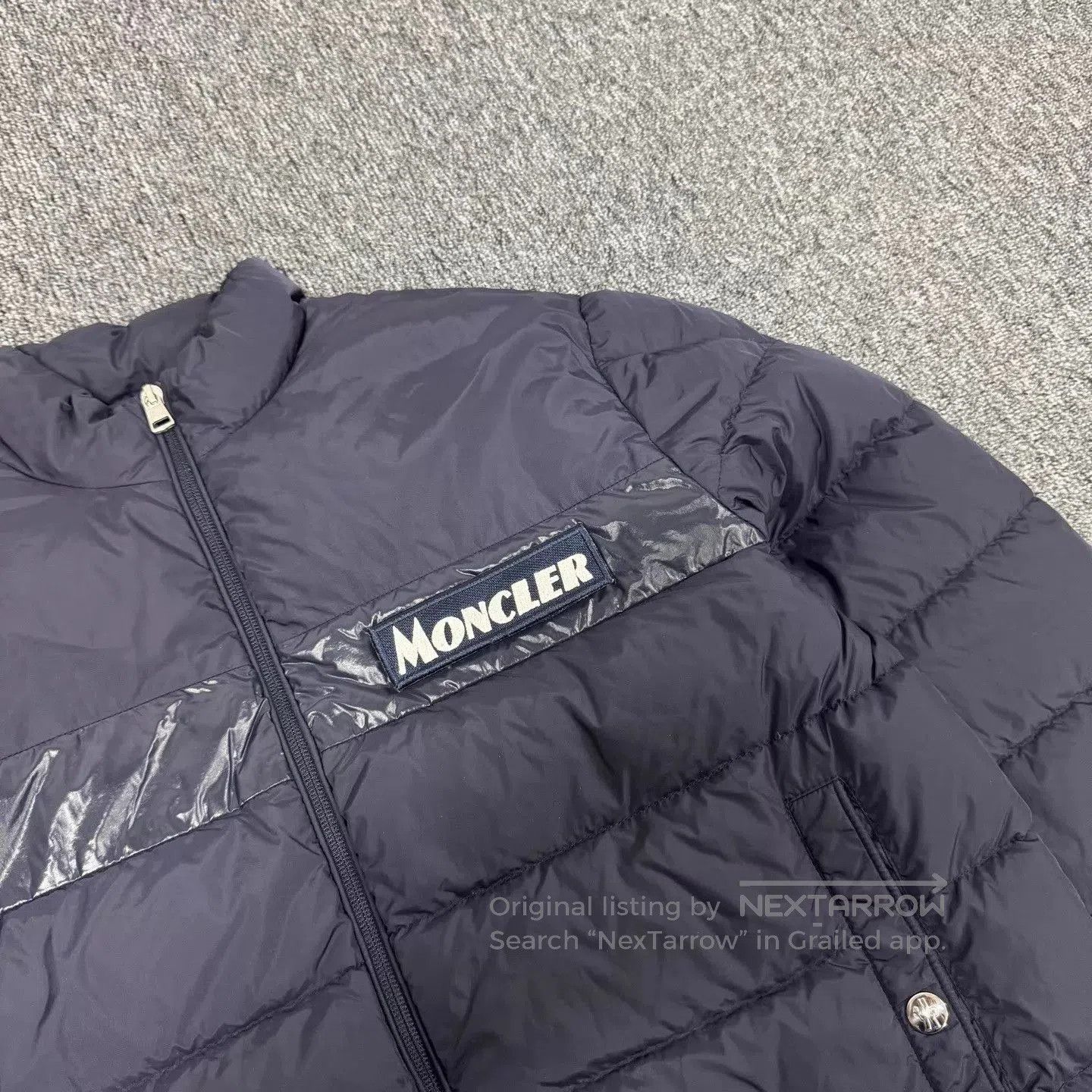 Moncler Blue Puffer Jacket with Front Zip and Chest Panel. Size US M / EU 48-50 / 2 - 5 Thumbnail