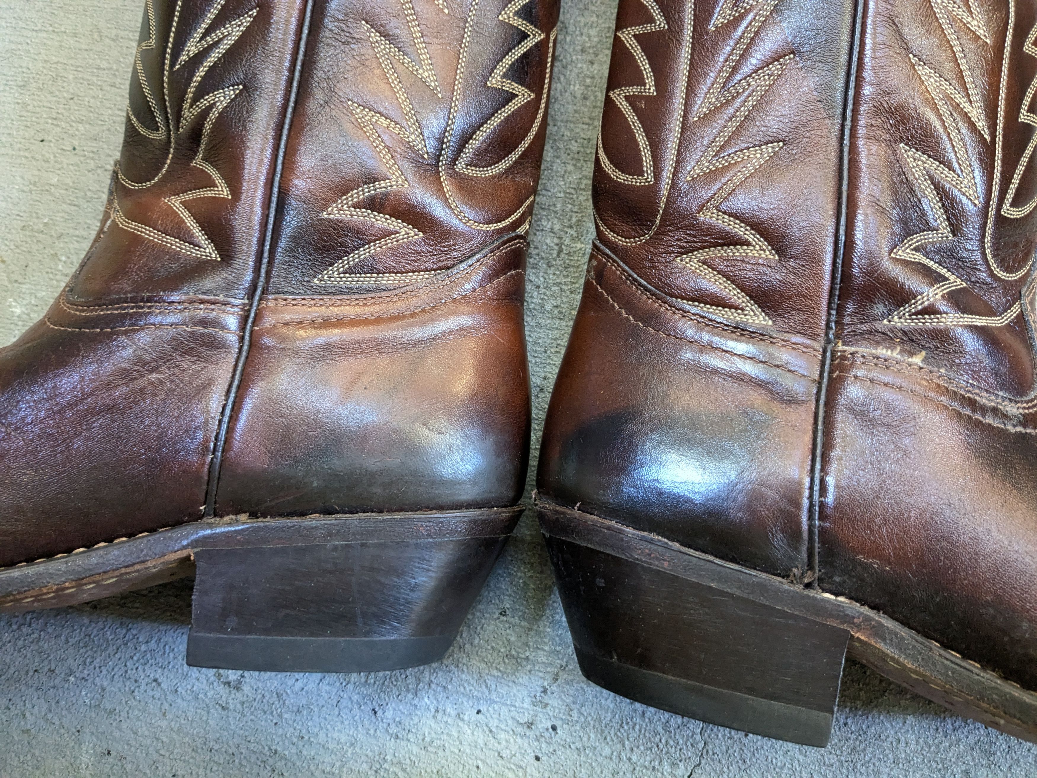 Sears Vintage Sears Cowboy Boots 10 D Brown Leather USA Size US 10 / EU 43 - 7 Thumbnail