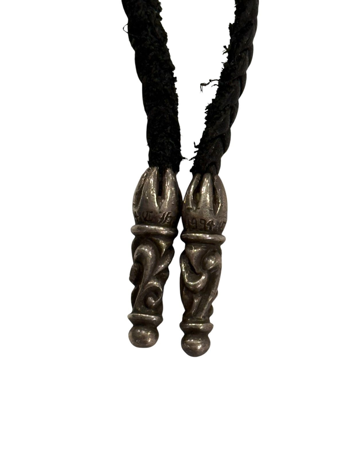 Chrome Hearts Sterling Silver Aglet & Leather Braid | Grailed