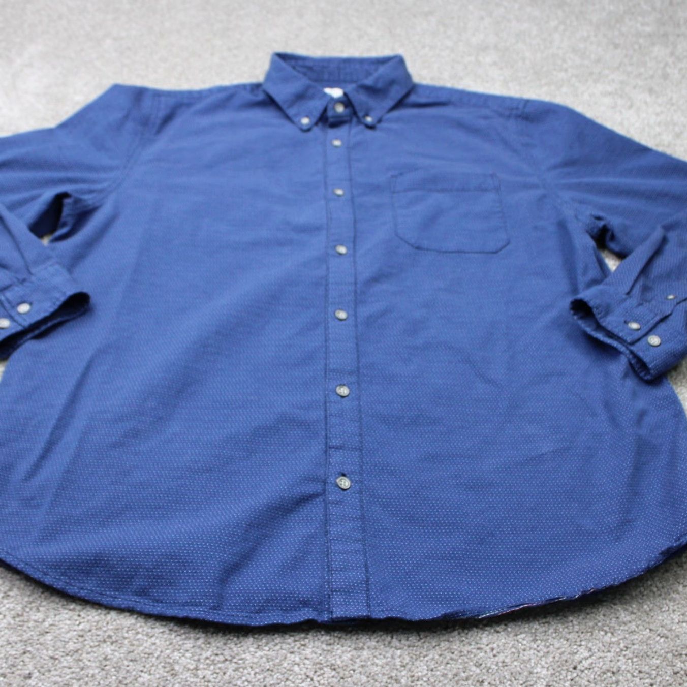 Carbon2Cobalt Carbon 2 Cobalt Shirt Men XL Blue Geometric 100% Cotton Button-Up Long Sleeve Size US XL / EU 56 / 4 - 3 Thumbnail