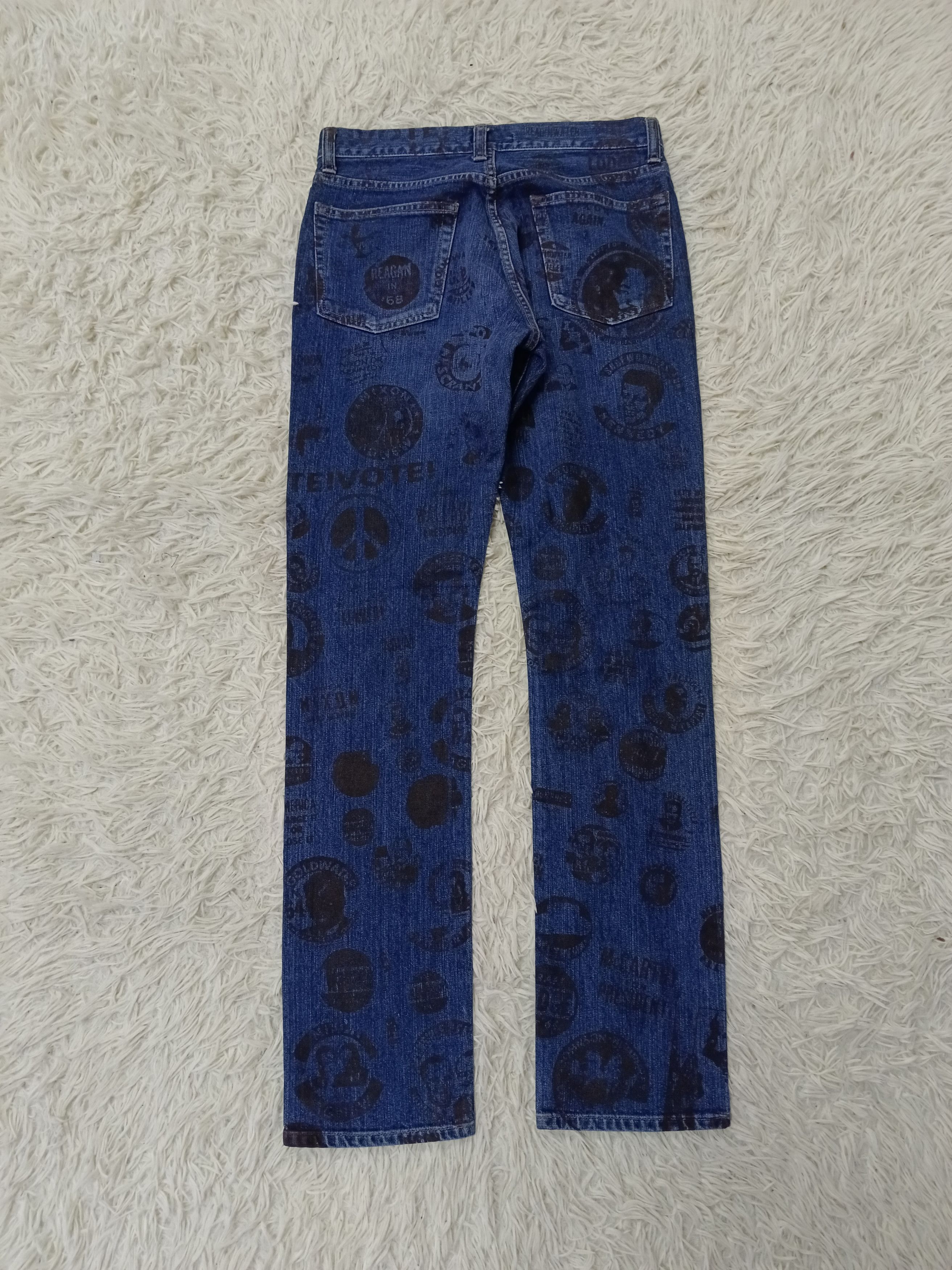 Johnbull VINTAGE 90s OVER PRINT JOHNBULL DENIM PANTS Size US 28 / EU 44 - 2 Thumbnail