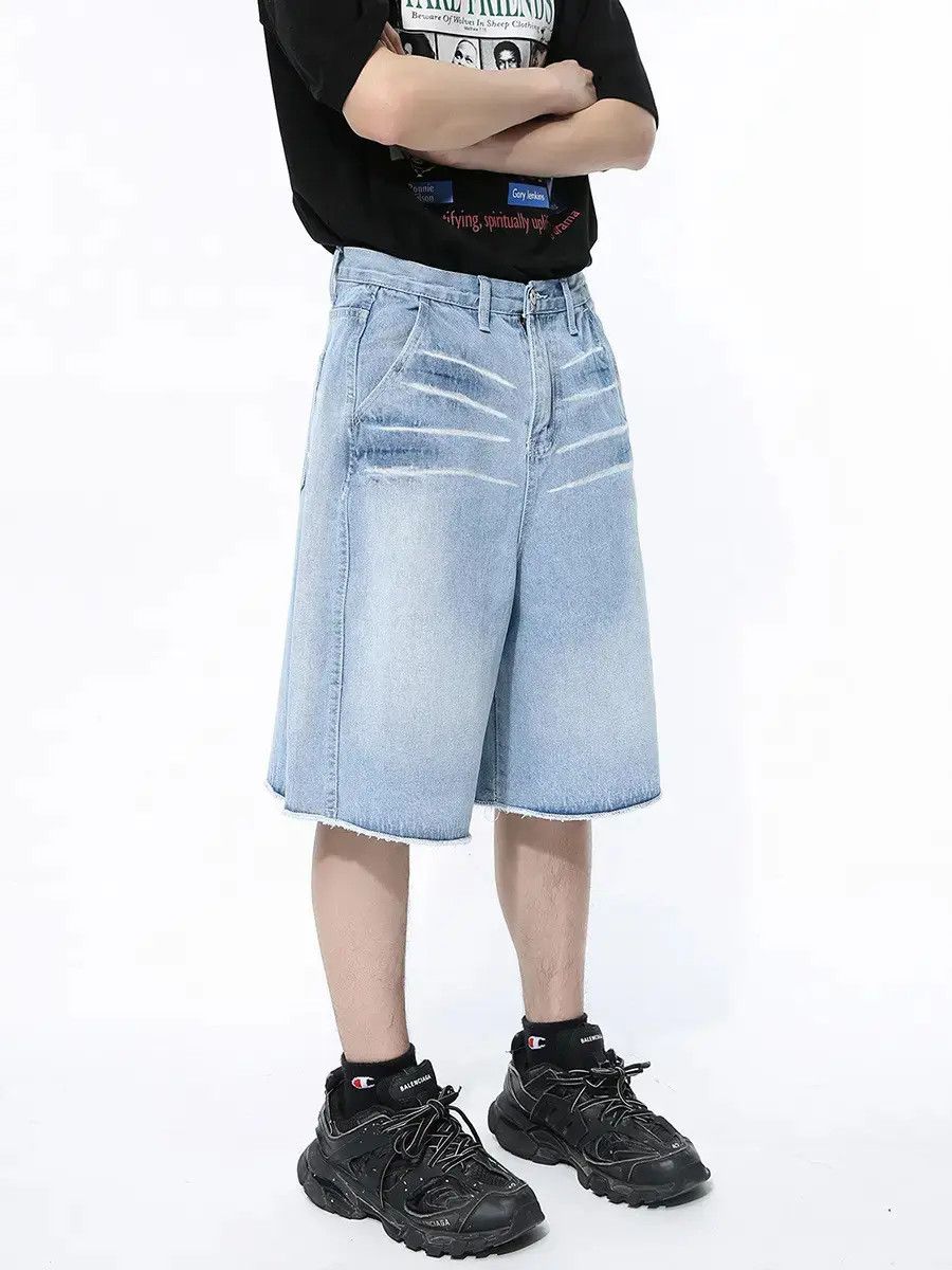 Japanese Brand Retro loose high street denim shorts Size US 32 / EU 48 - 2 Thumbnail