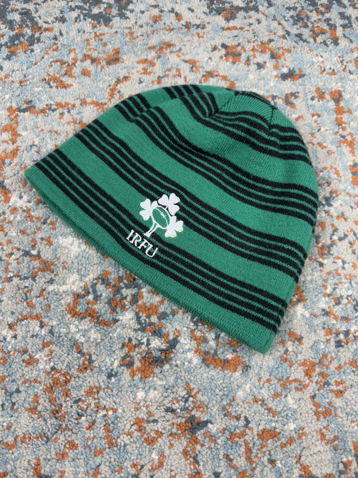Canterbury of New Zealand × Vintage Vintage y2k IRFU Irish Rugby football union striped beanie Size ONE SIZE - 3 Thumbnail
