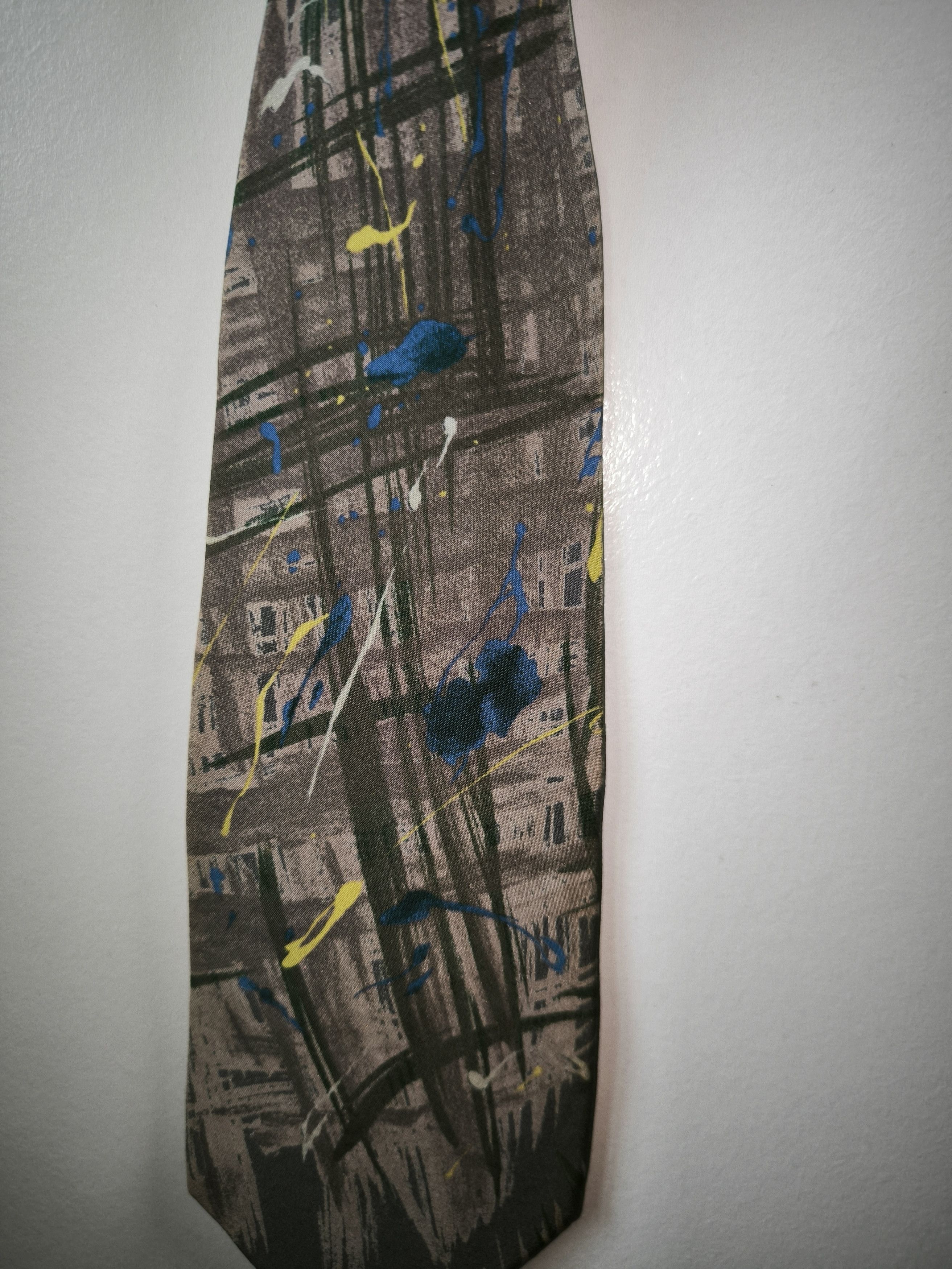 Designer × Issey Miyake × Japanese Brand IM Product Miyake Design Studio Splash Painter Design Tie Size ONE SIZE - 10 Thumbnail