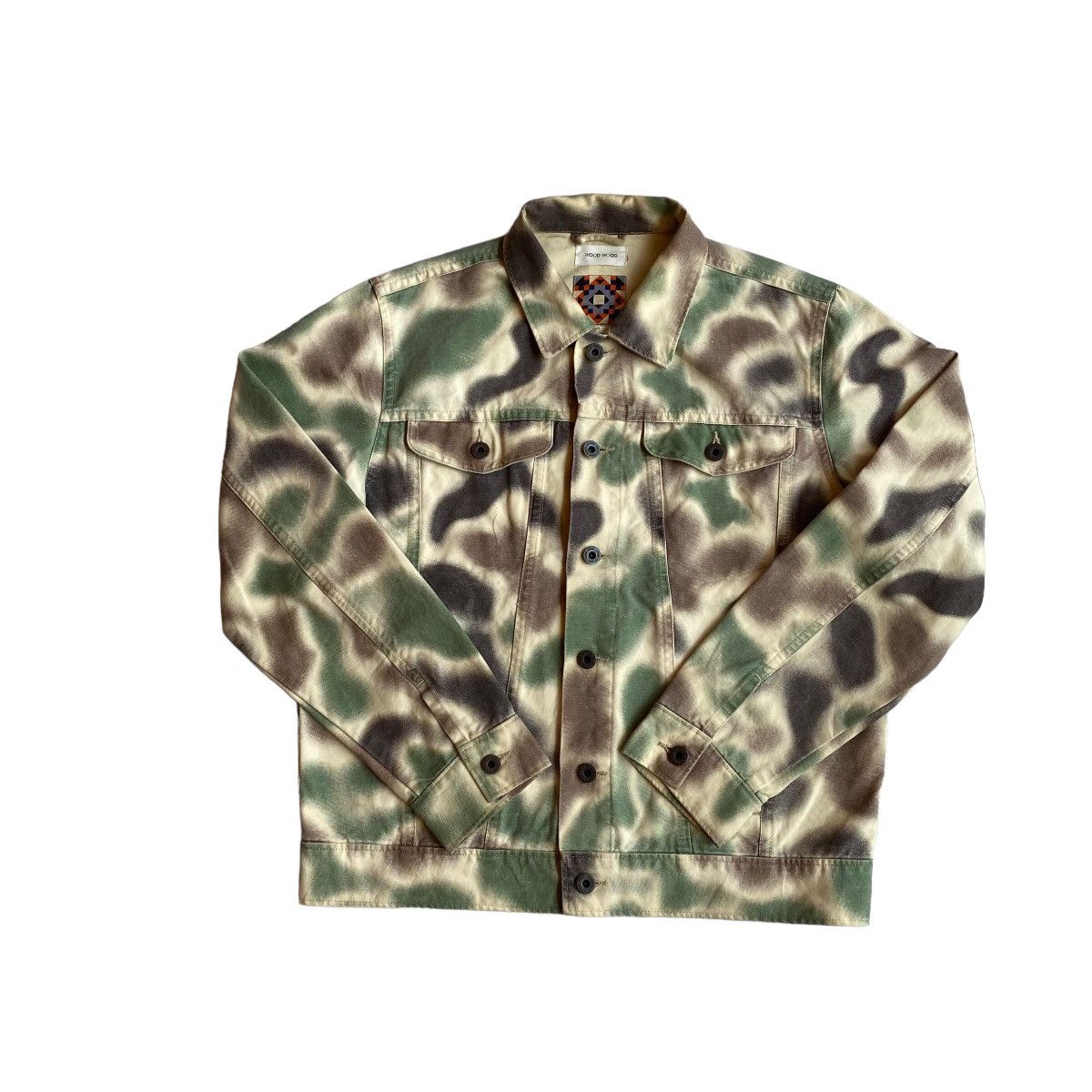 Japanese Brand × Wood Wood Wood Wood Camo Trucker Jacket Size US M / EU 48-50 / 2 - 4 Thumbnail