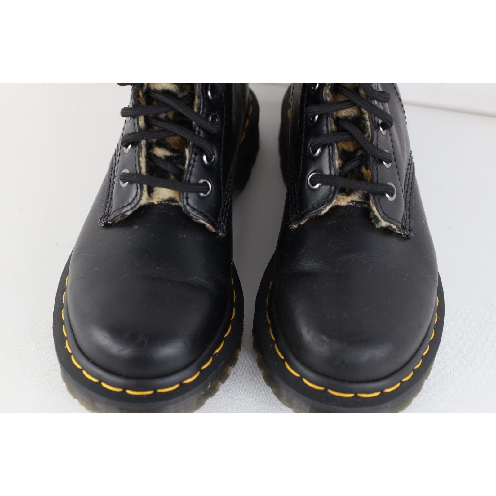 Dr. Martens Vintage 90s Dr Martens Doc Martens Leopard Fur Lined Boots Size US 5 / IT 35 - 3 Thumbnail