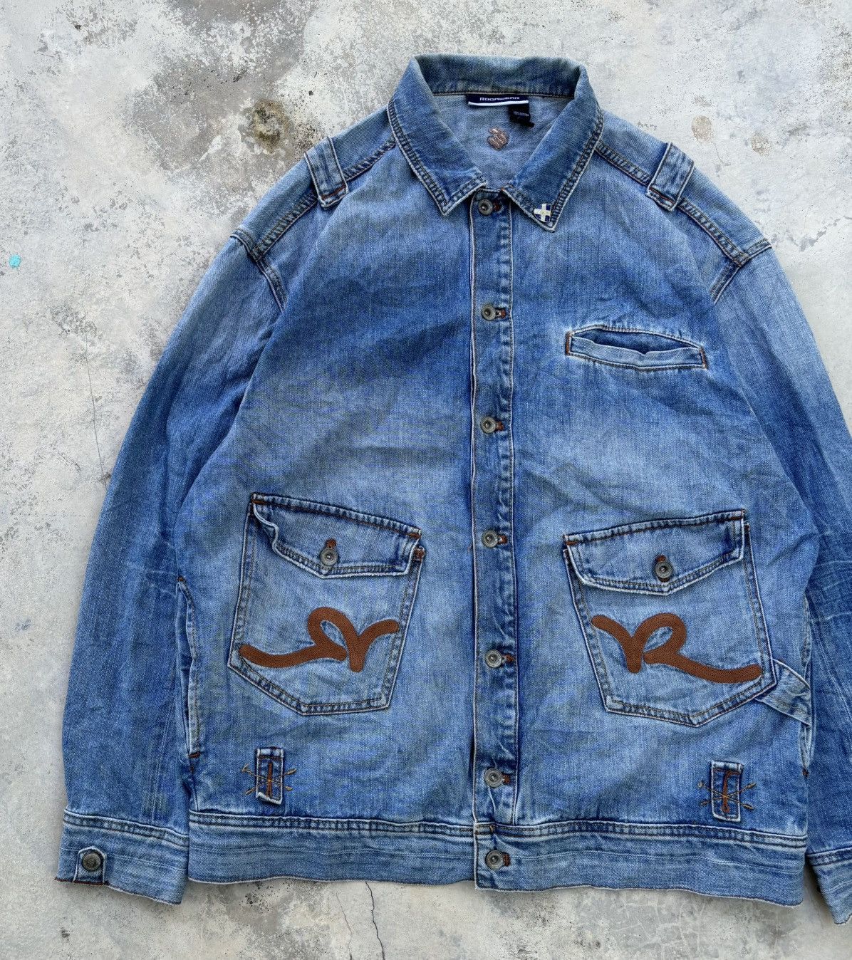Rocawear Vintage Rocawear Bondage Distressed Denim Jacket Oversized Size US XL / EU 56 / 4 - 4 Thumbnail
