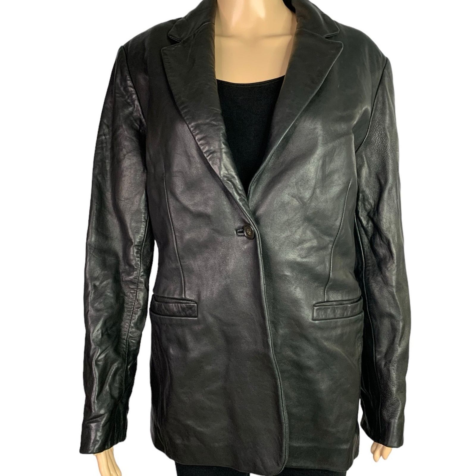 Andrew Marc Andrew Marc New York Women's Size 10 Car Coat 100% Leather Size L / US 10 / IT 46 - 1 Thumbnail