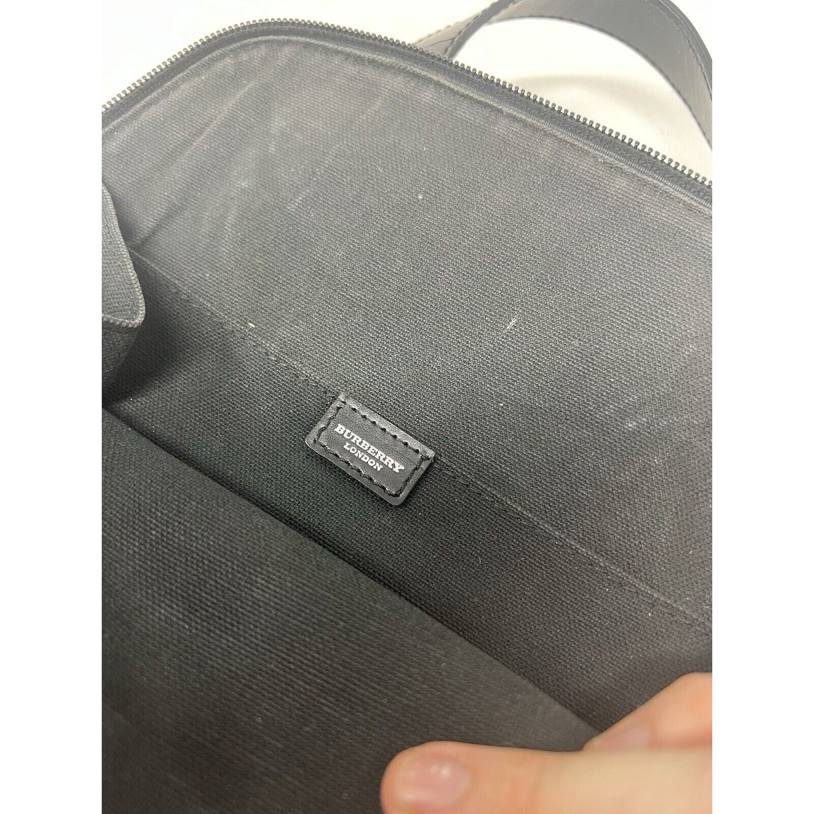 Burberry Burberry London House Check Unisex Leather Beige Rucksack Size ONE SIZE - 11 Thumbnail
