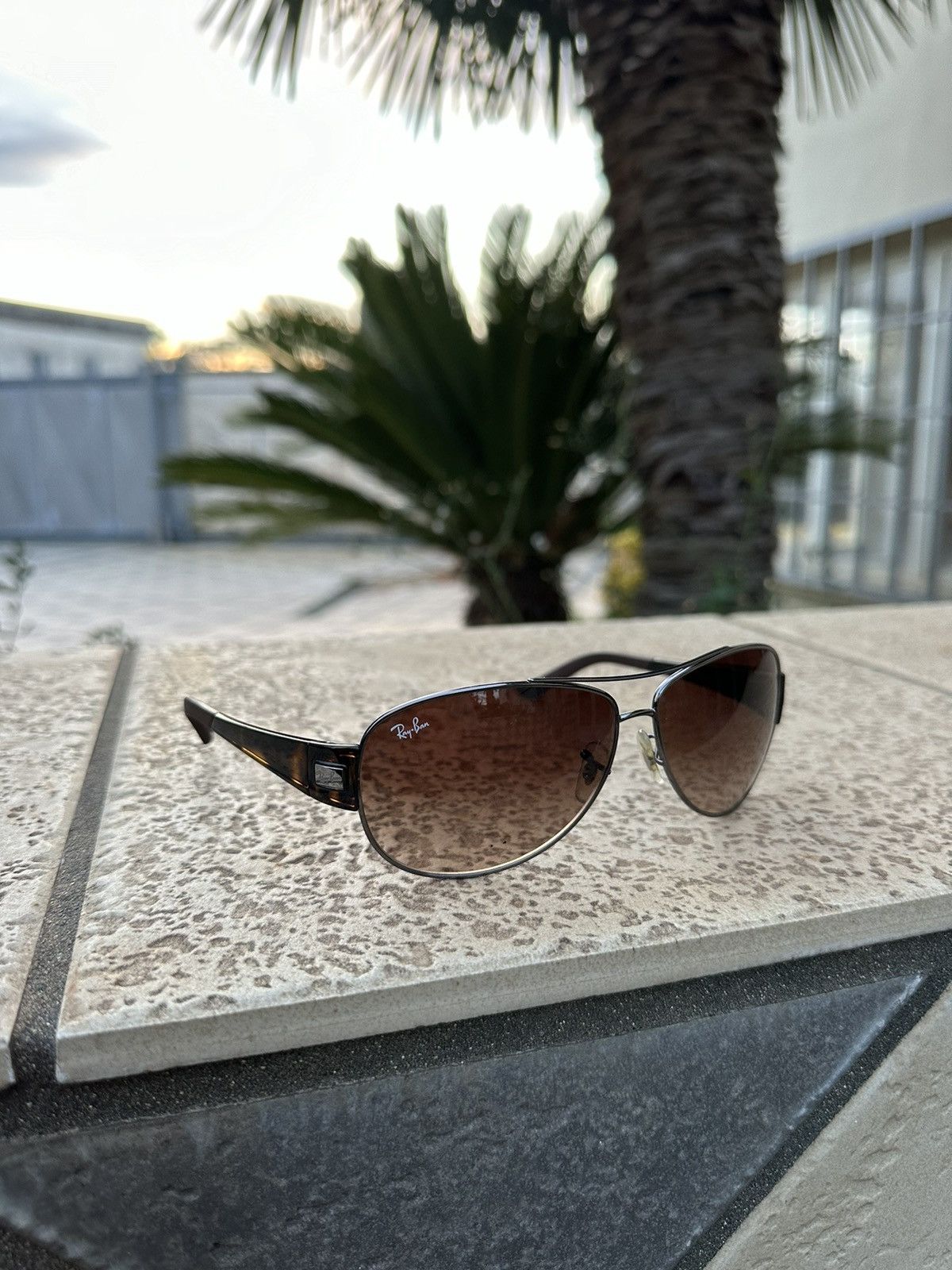image of Rayban Sunglasses Brown 3467 004/13, Men's
