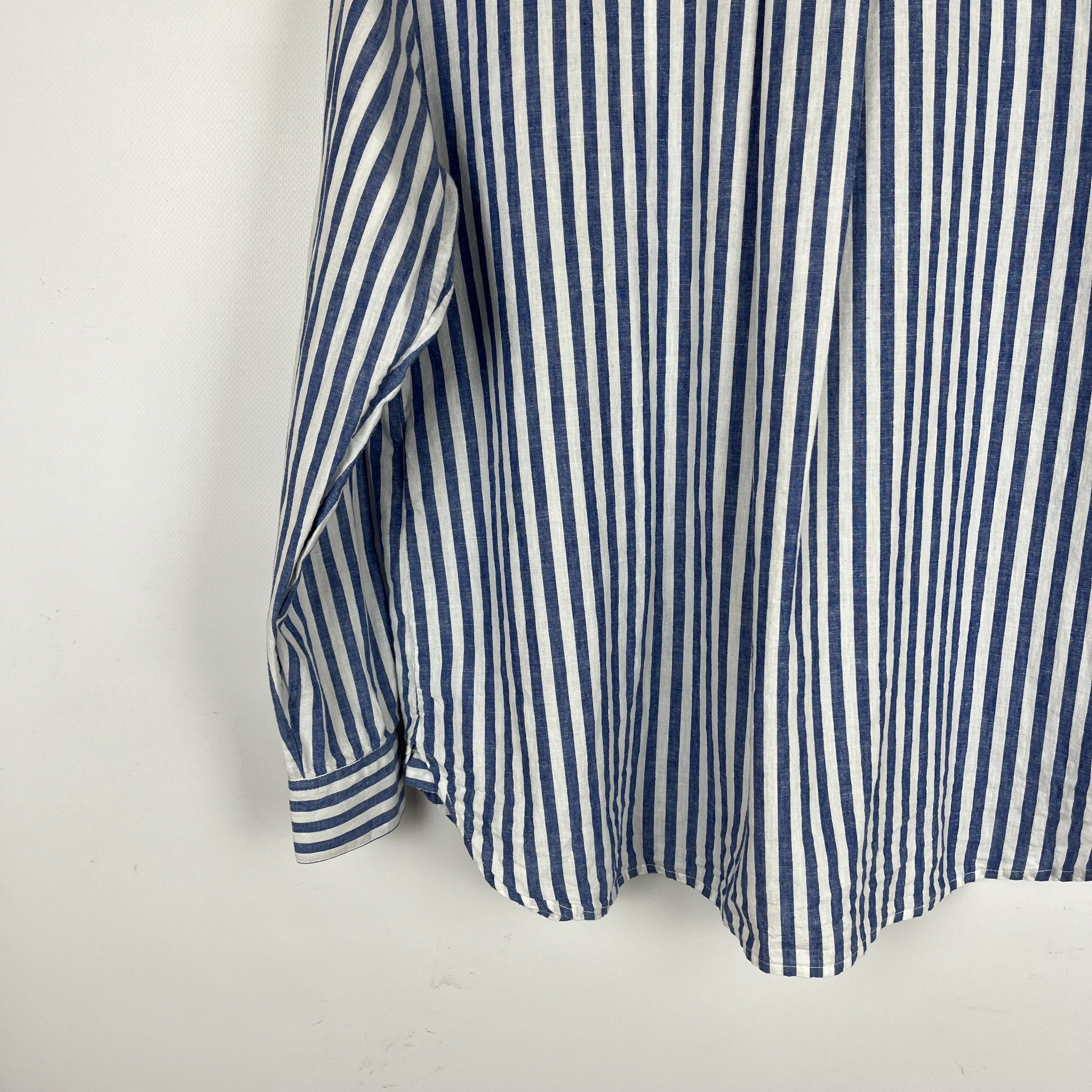 Sezane Ladies Sezane Button Up Stripped Blue Max Shirt Size XXS / US 00 / IT 34 - 18 Thumbnail