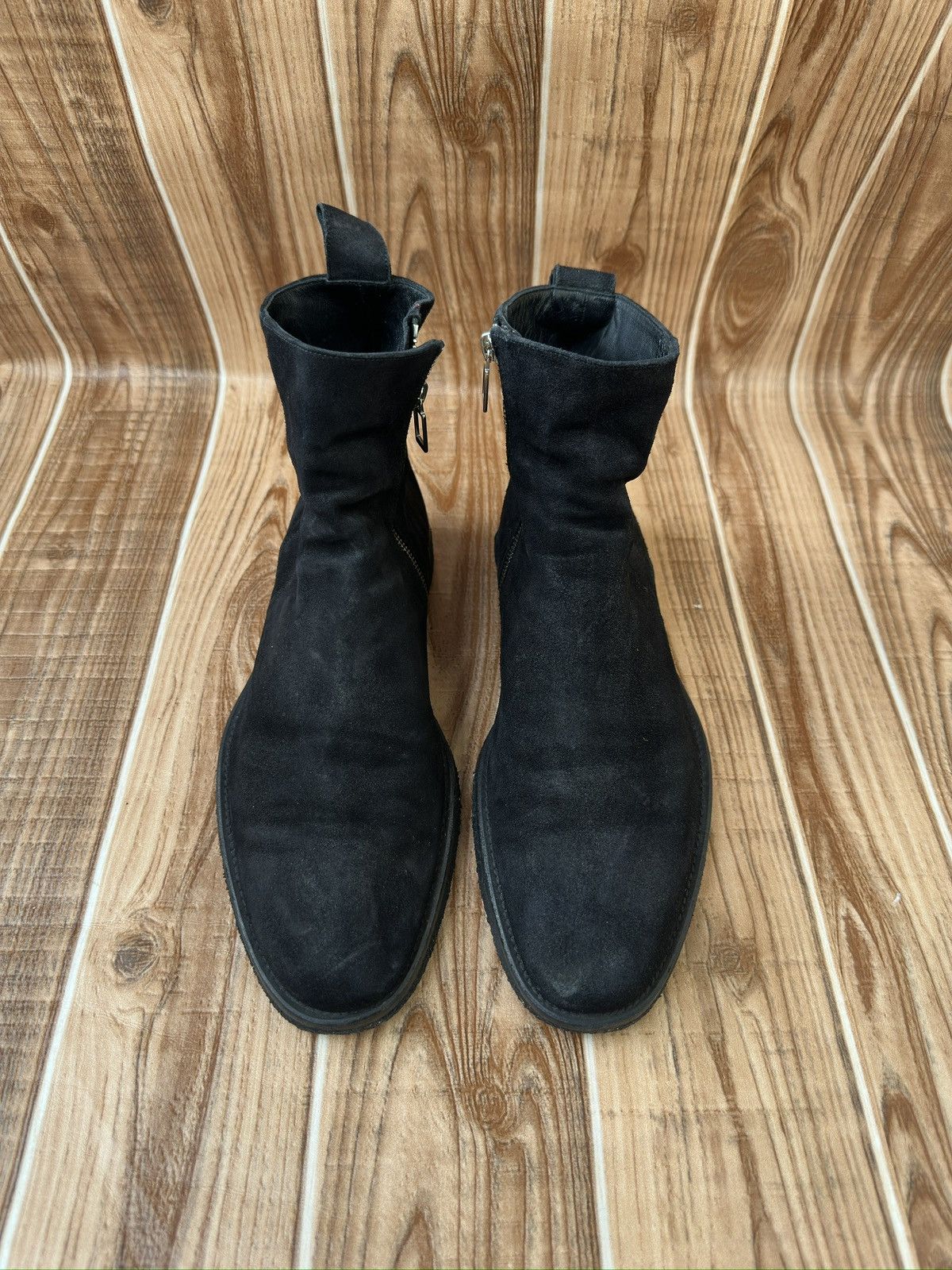 Dior × Kris Van Assche Dior Homme KVA 12AW Calf Skin Zip Boots