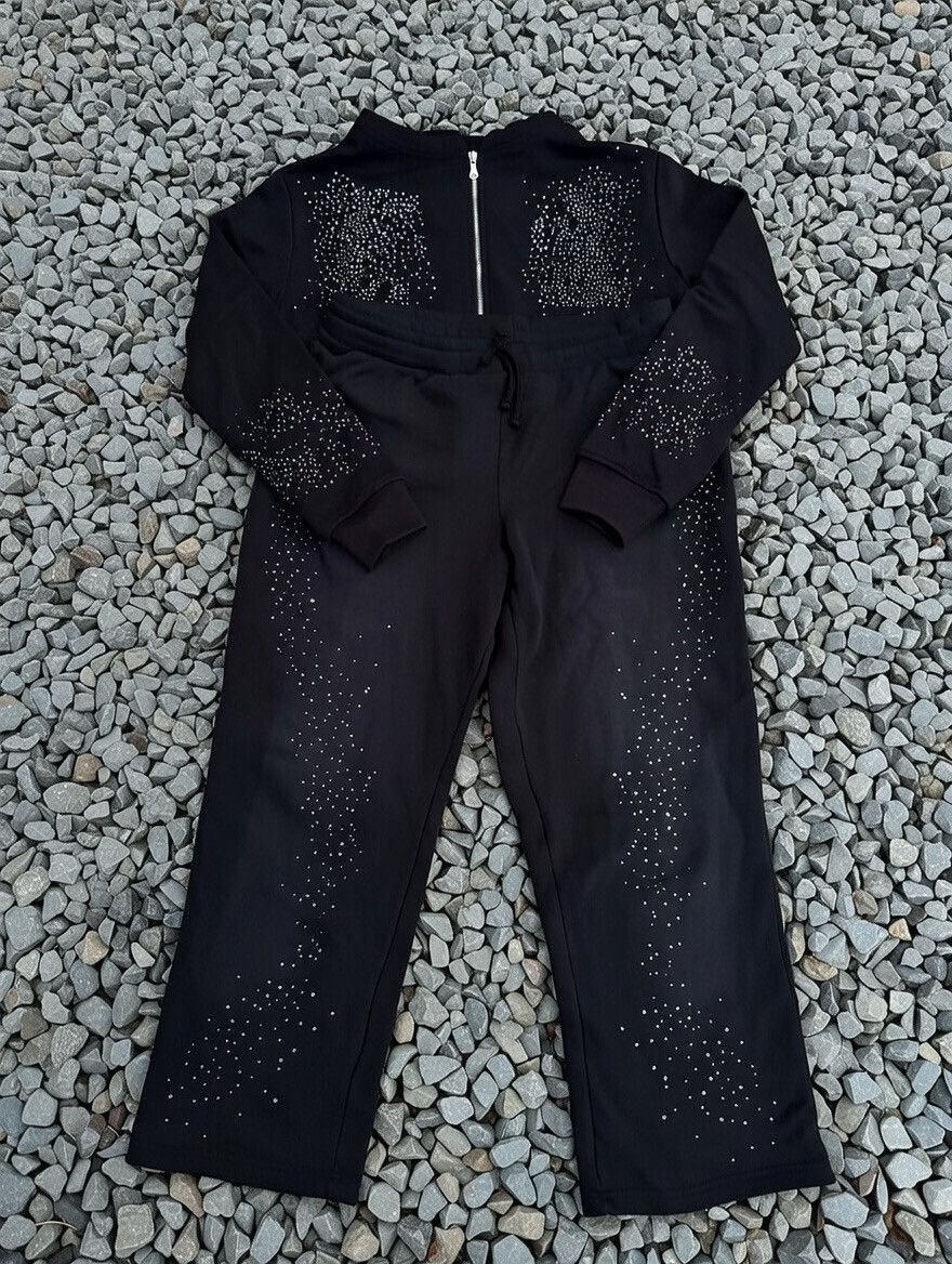 Fashion Nova Black rhinestone two-piece set Size US XXL / EU 58 / 5 - 1 Thumbnail