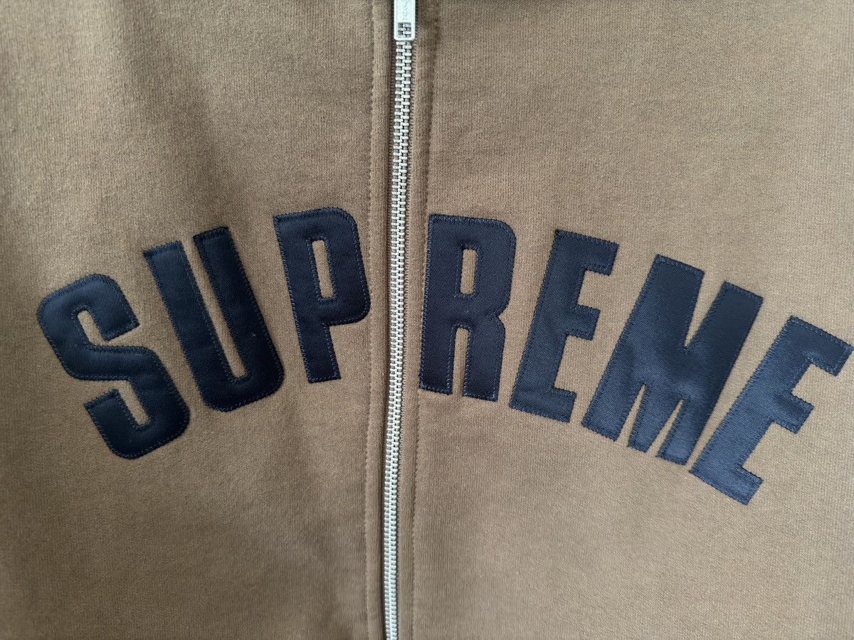 Supreme Supreme Arc Thermal Lined Zip Up Hooded Sweatshirt XXL Brown Size US XXL / EU 58 / 5 - 2 Thumbnail