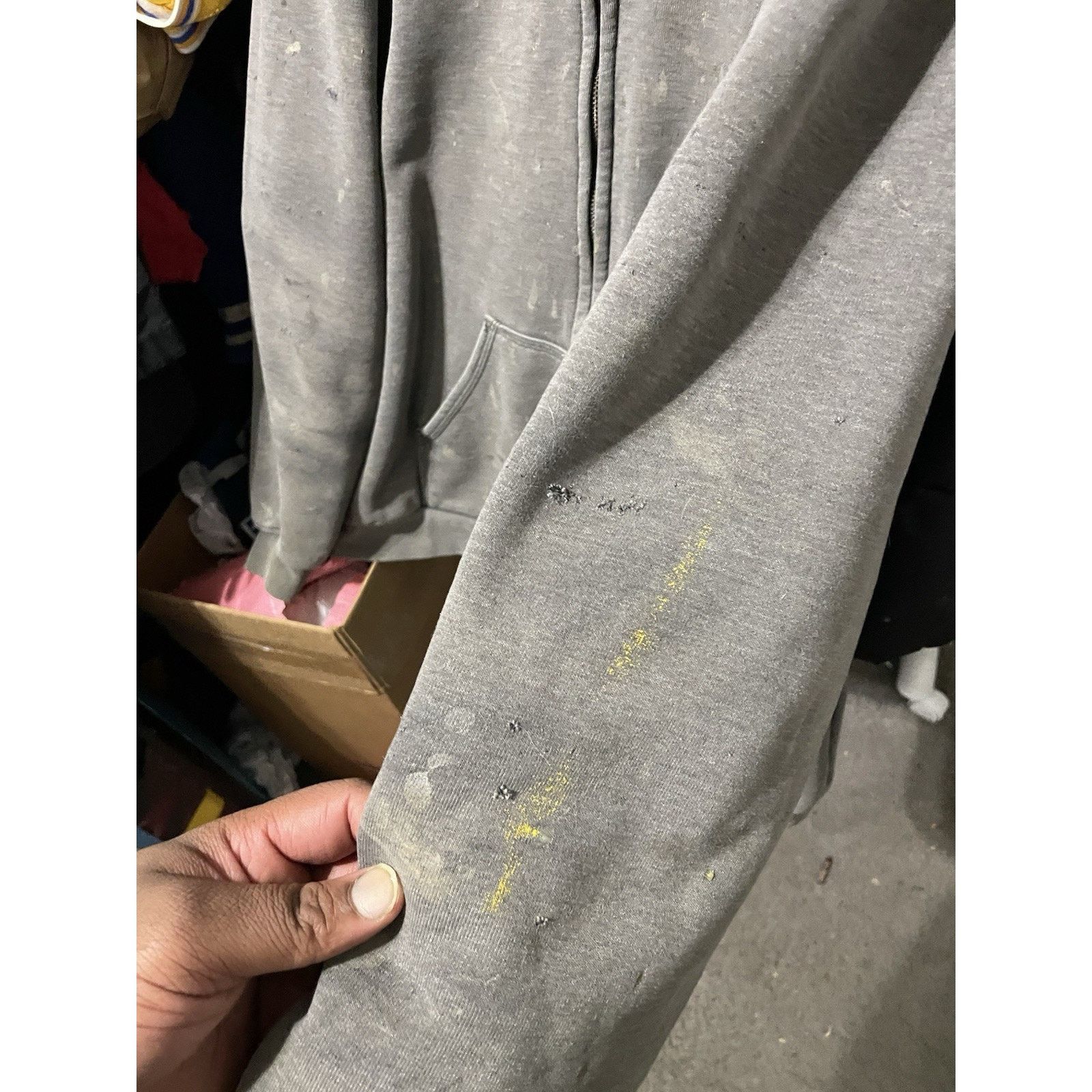 Carhartt Size 2XL-Carhartt Hoodie Thermal Lined Grey Faded Distressed Size US XXL / EU 58 / 5 - 5 Thumbnail