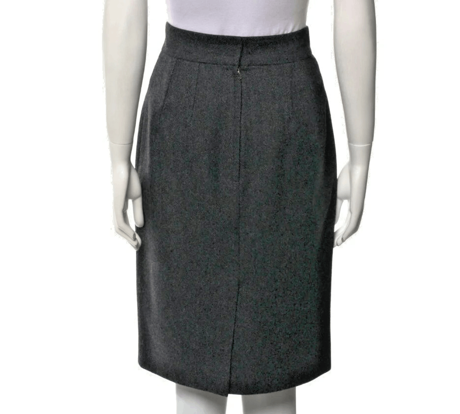 Dolce & Gabbana Dolce & Gabbana Grey Skirt US6 IT42 Wool Cashmere Zip Slim Size 28" / US 6 / IT 42 - 6 Thumbnail