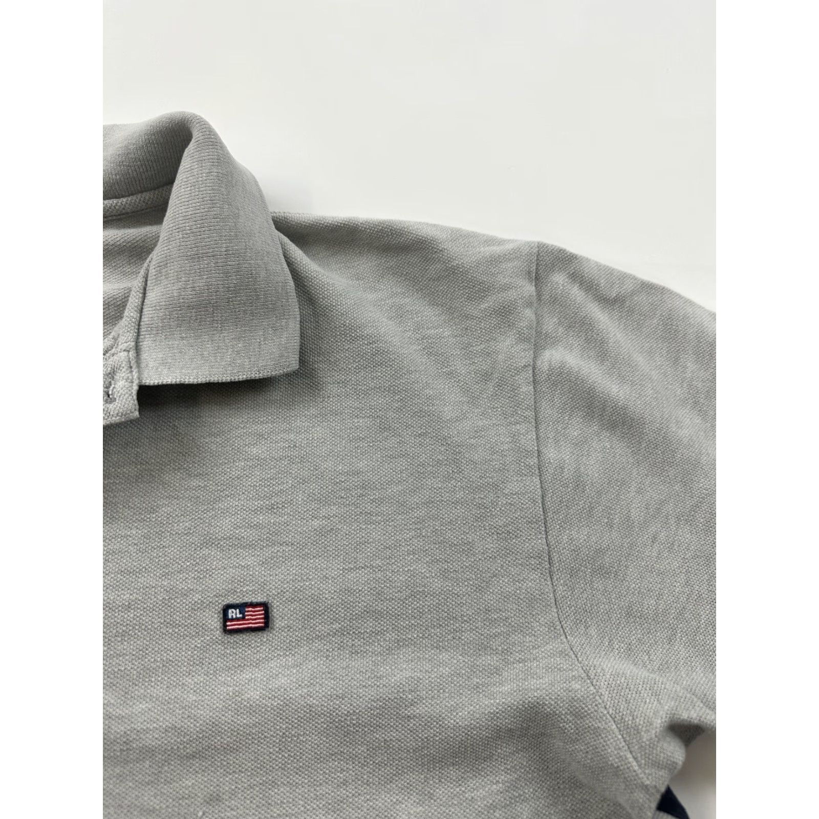 Polo Ralph Lauren Ralph Lauren Polo Shirt Men’s M Gray Short Sleeve Mini Flag Polo Jeans Co Size US M / EU 48-50 / 2 - 2 Thumbnail