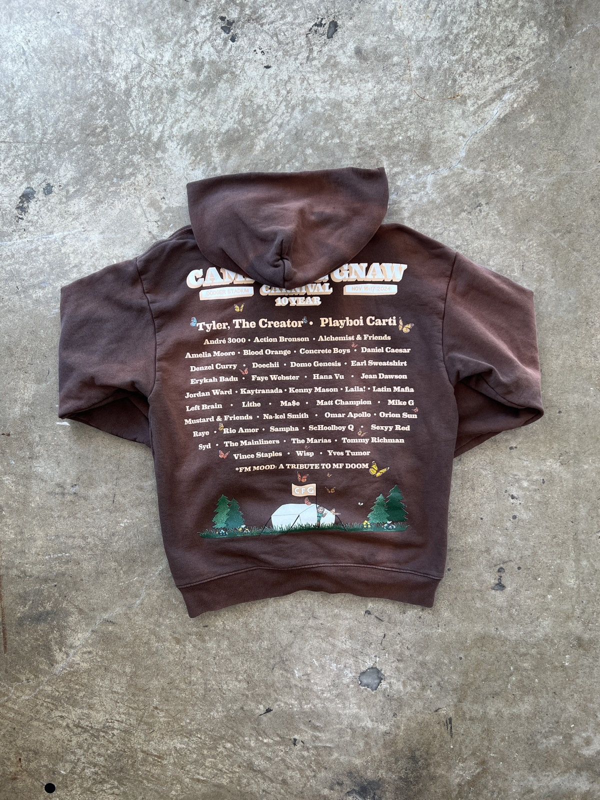 Tyler The Creator Camp Flog Gnaw Tyler, The Creator Line Up Hoodie Medium Size US M / EU 48-50 / 2 - 2 Thumbnail