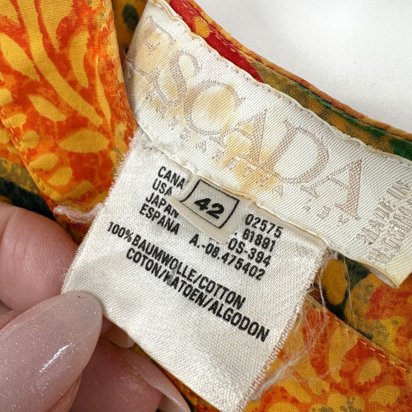 Escada VINTAGE Escada Boho Two-Piece Set Cotton Medallion Paisley 80s 42/38 EU 42 US 12 Mens Womens Girls Boys no Size US 7 / IT 37 - 3 Thumbnail