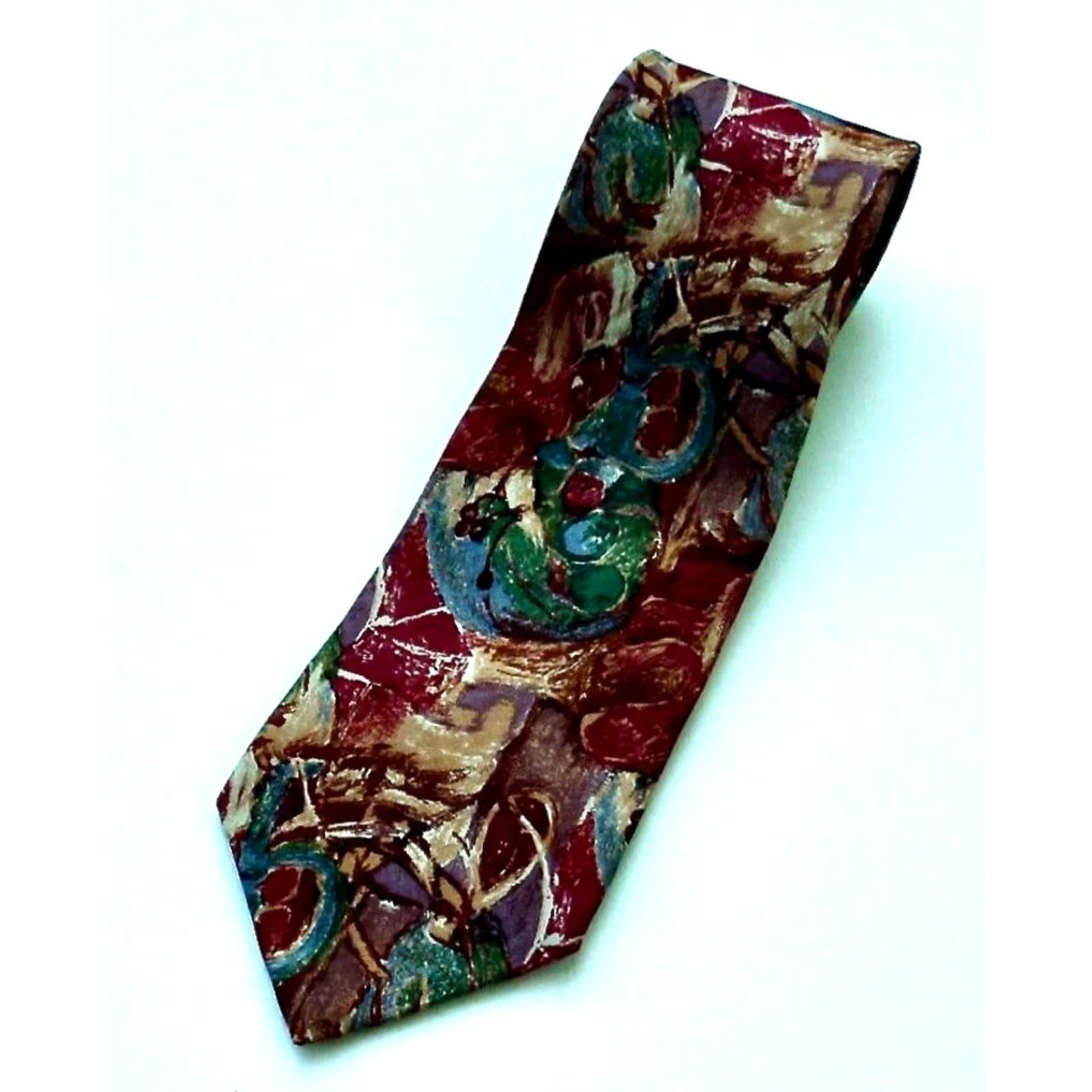 Ermenegildo Zegna Ermenegildo Zegna Tie Silk Luxury Abstract Made in Italy Men's Size ONE SIZE - 2 Thumbnail