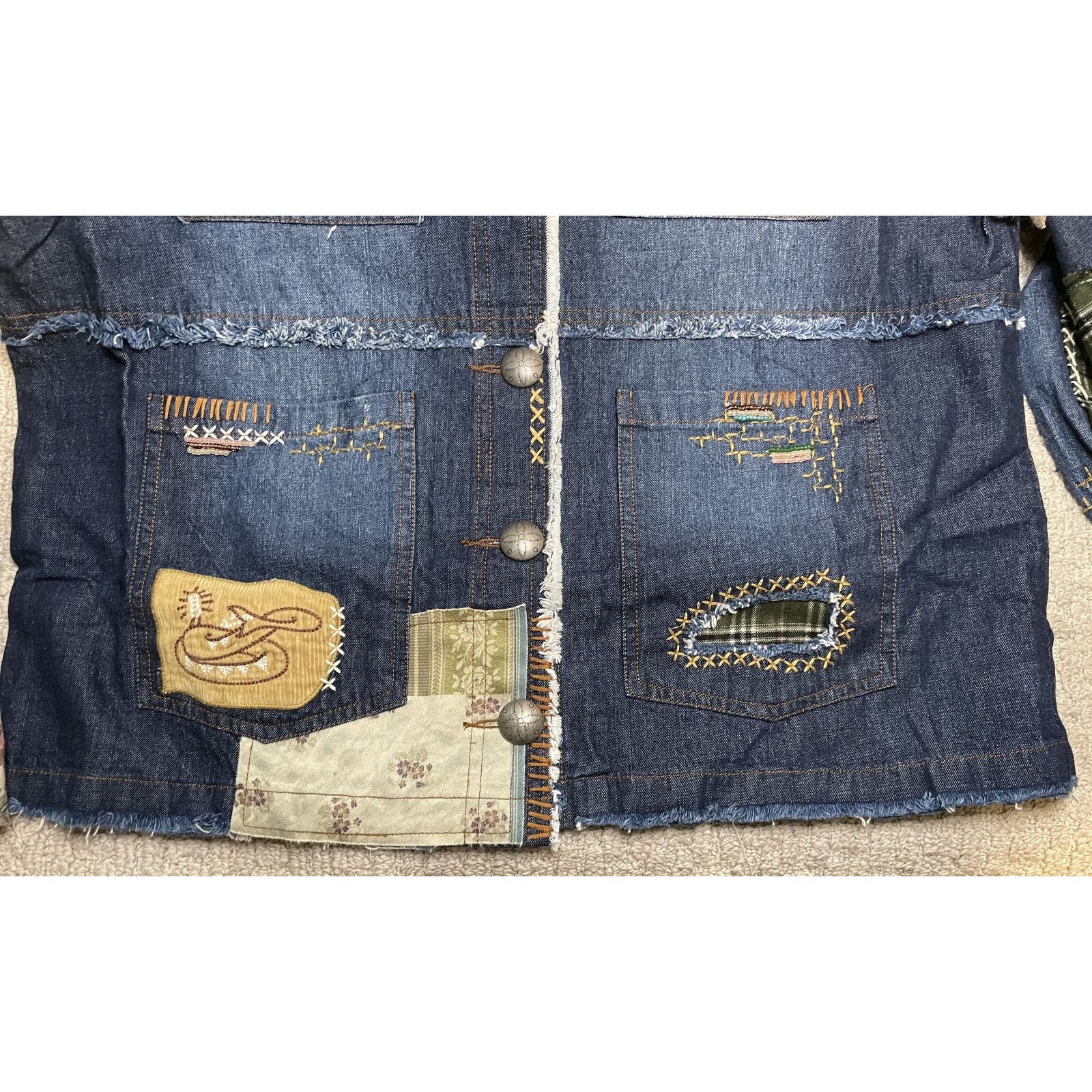 Double D Ranch Double D Ranch Crossing the Brazos Denim Jacket 1X NWT Patch Size XL / US 12-14 / IT 48-50 - 14 Thumbnail