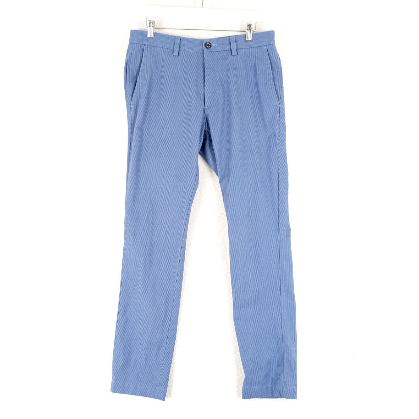 Banana Republic Banana Republic Fulton Skinny Chino Pants 32/32 Blue Flat Fr Size US 32 / EU 48 - 1 Thumbnail