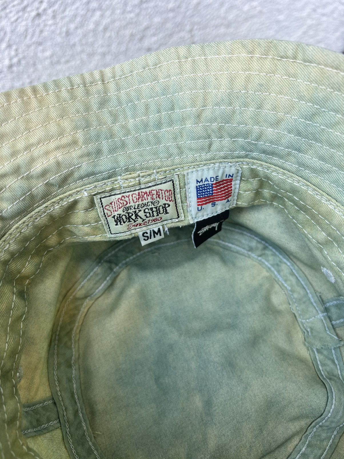 Our Legacy × Stussy Stüssy x Our Legacy Bucket Hat Green Recycled Twill Size S/M Size ONE SIZE - 3 Thumbnail