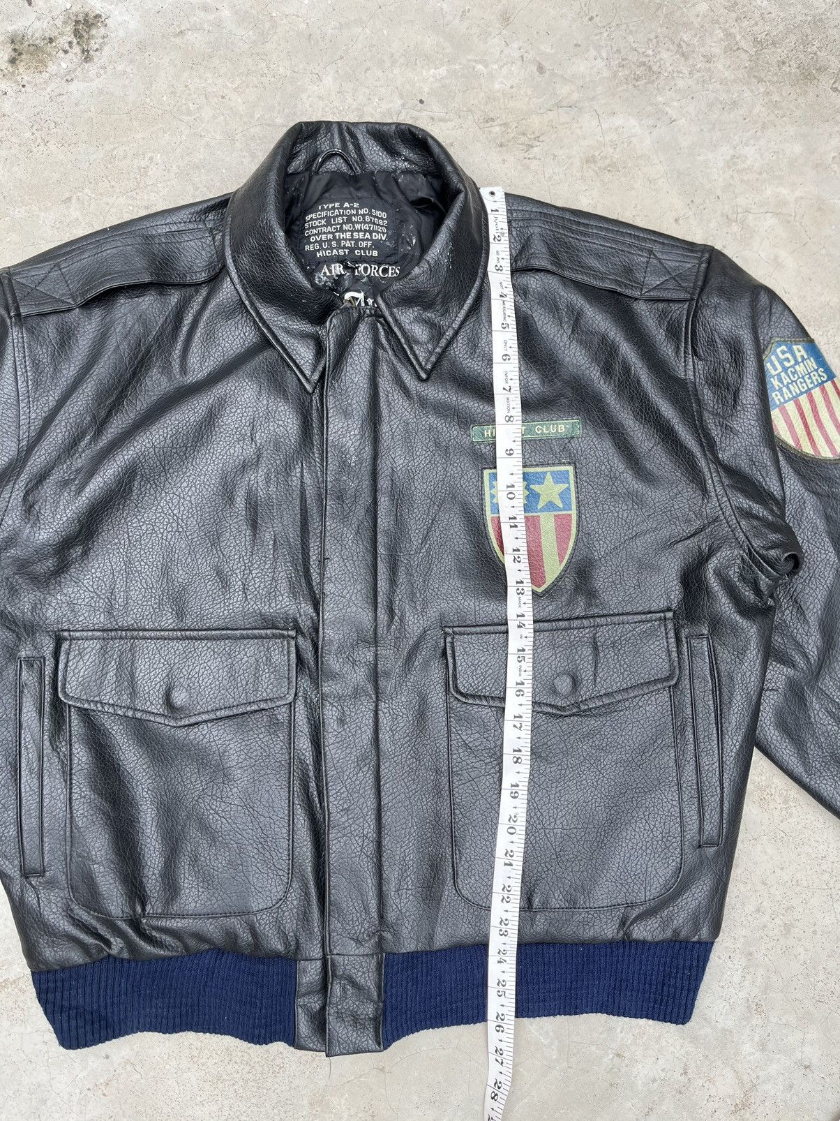 Vintage VINTAGE 1987 ARMY AIR FORCE BOMBER LEATHER JACKET Size US M / EU 48-50 / 2 - 12 Thumbnail