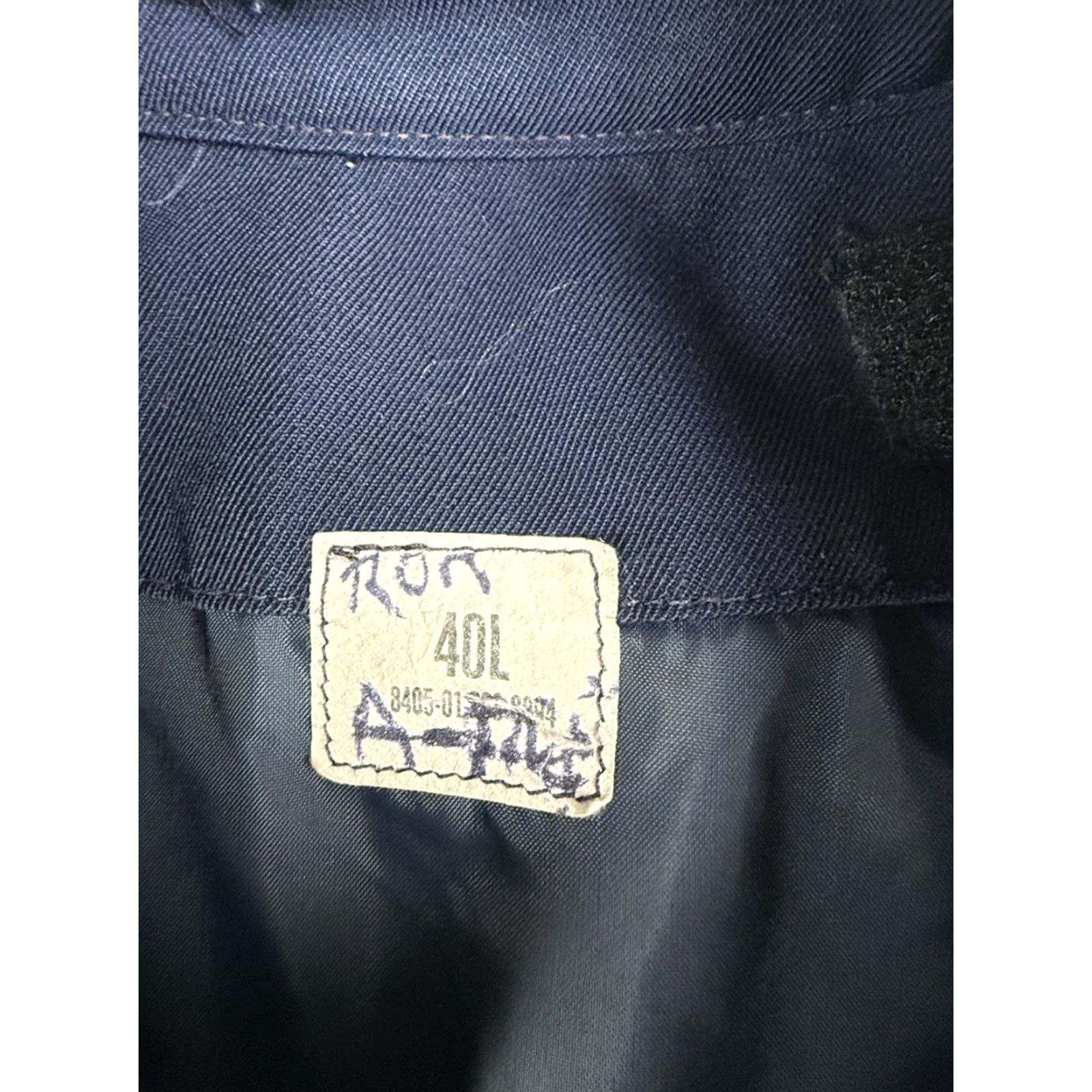 Vintage Defense Logistics Jacket Men Wing Military Regular 40L Blue Solid Cross Training Casual Workwear Vintage No N/A Size US XXS / EU 40 - 2 Thumbnail