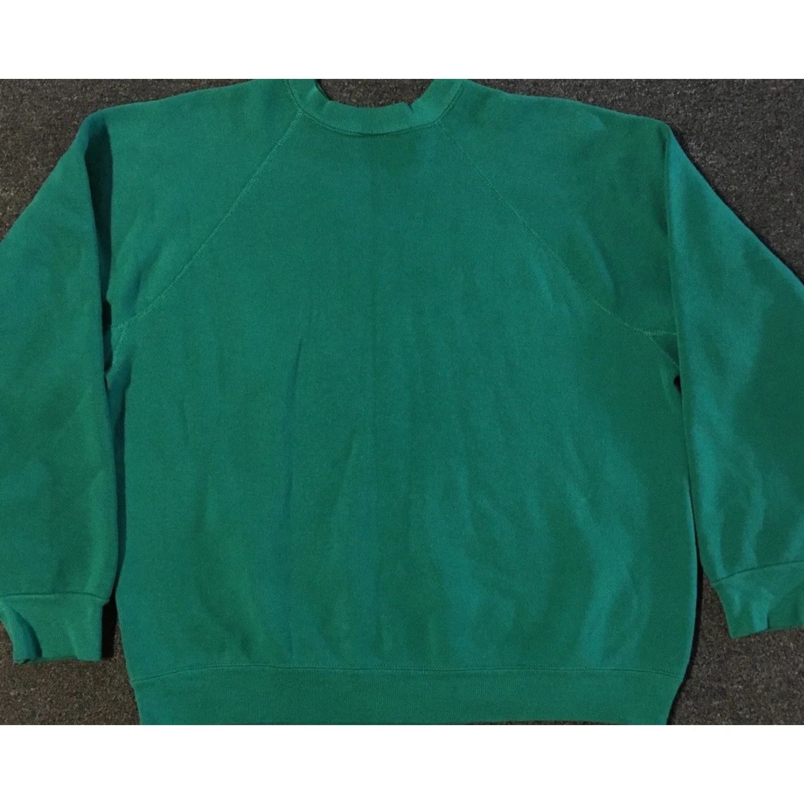 Vintage VINTAGE 70s 80s Faded Gusset Sweatshirt S Green USA Military Mens Sweatshirt Pullover 90s Punk Retro College Track Skate Surf Rock Size US S / EU 44-46 / 1 - 5 Thumbnail