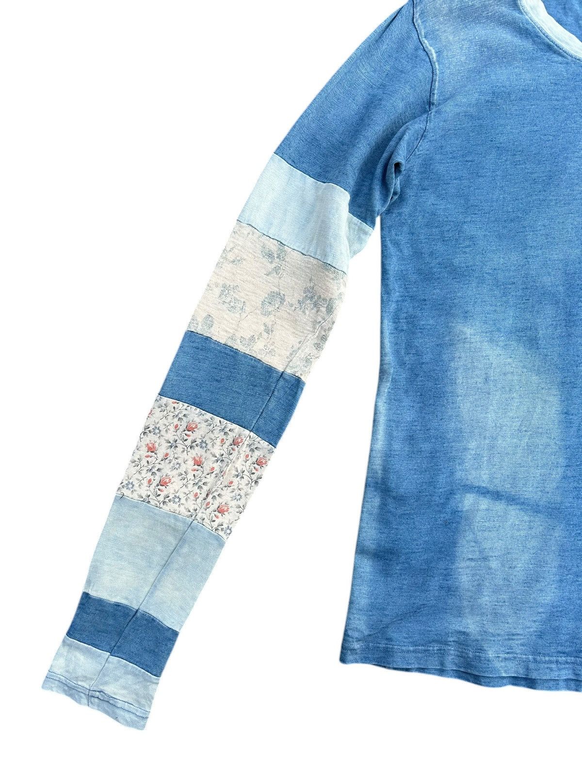 Kapital Kapital Hippies Boro Patchwork indigo Sunfaded tshirt Size US M / EU 48-50 / 2 - 6 Thumbnail