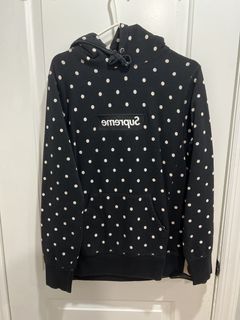 Supreme Cdg Polka Dot Box Logo Hoodie Grailed