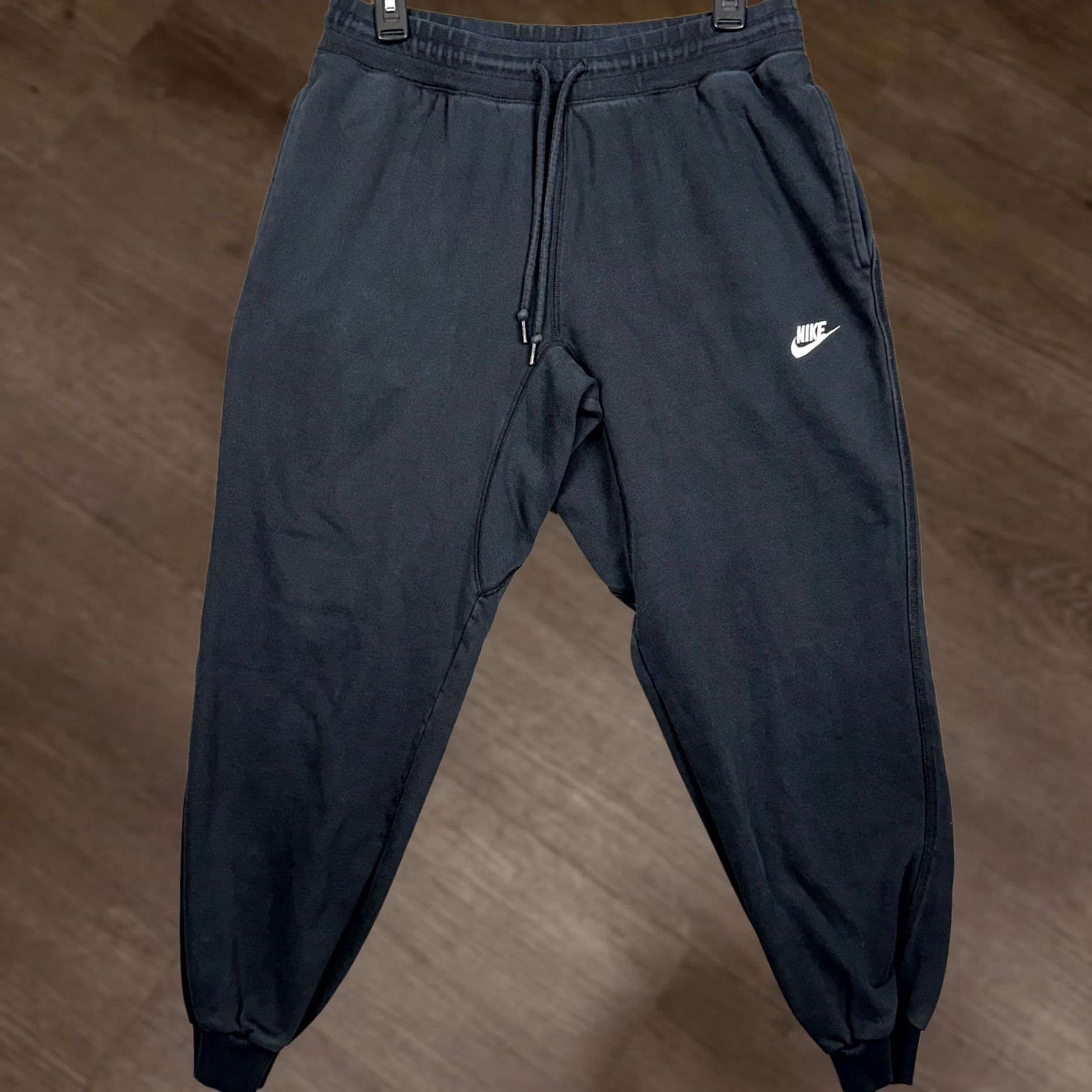 Nike Nike Pants Jogger Mens Large Black Fleece Sweatpants Elastic Drawstring Pockets Athletic Size US 33 - 1 Thumbnail