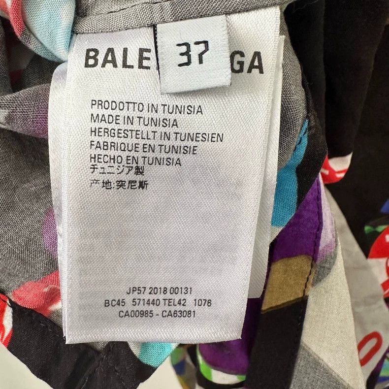 Balenciaga Balenciaga size 37 SS19 casino print logo short sleeve shir Size US M / EU 48-50 / 2 - 6 Thumbnail