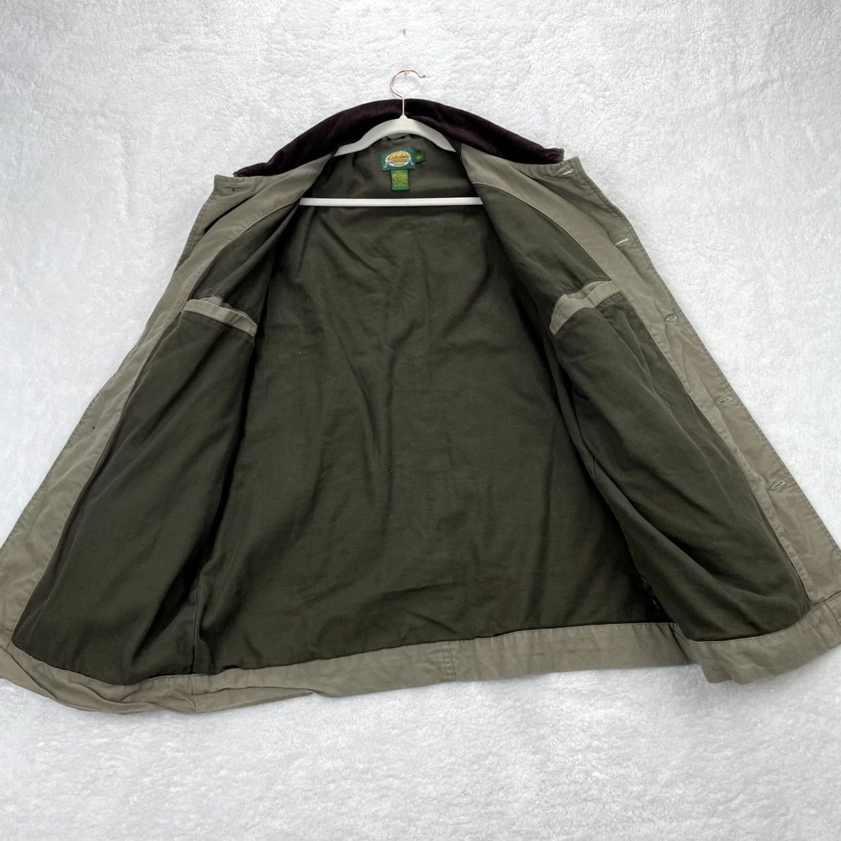 Vintage VTG Cabela's Jacket Mens Large Green Military Chore Work Barn Pockets Button Down Size US L / EU 52-54 / 3 - 6 Thumbnail