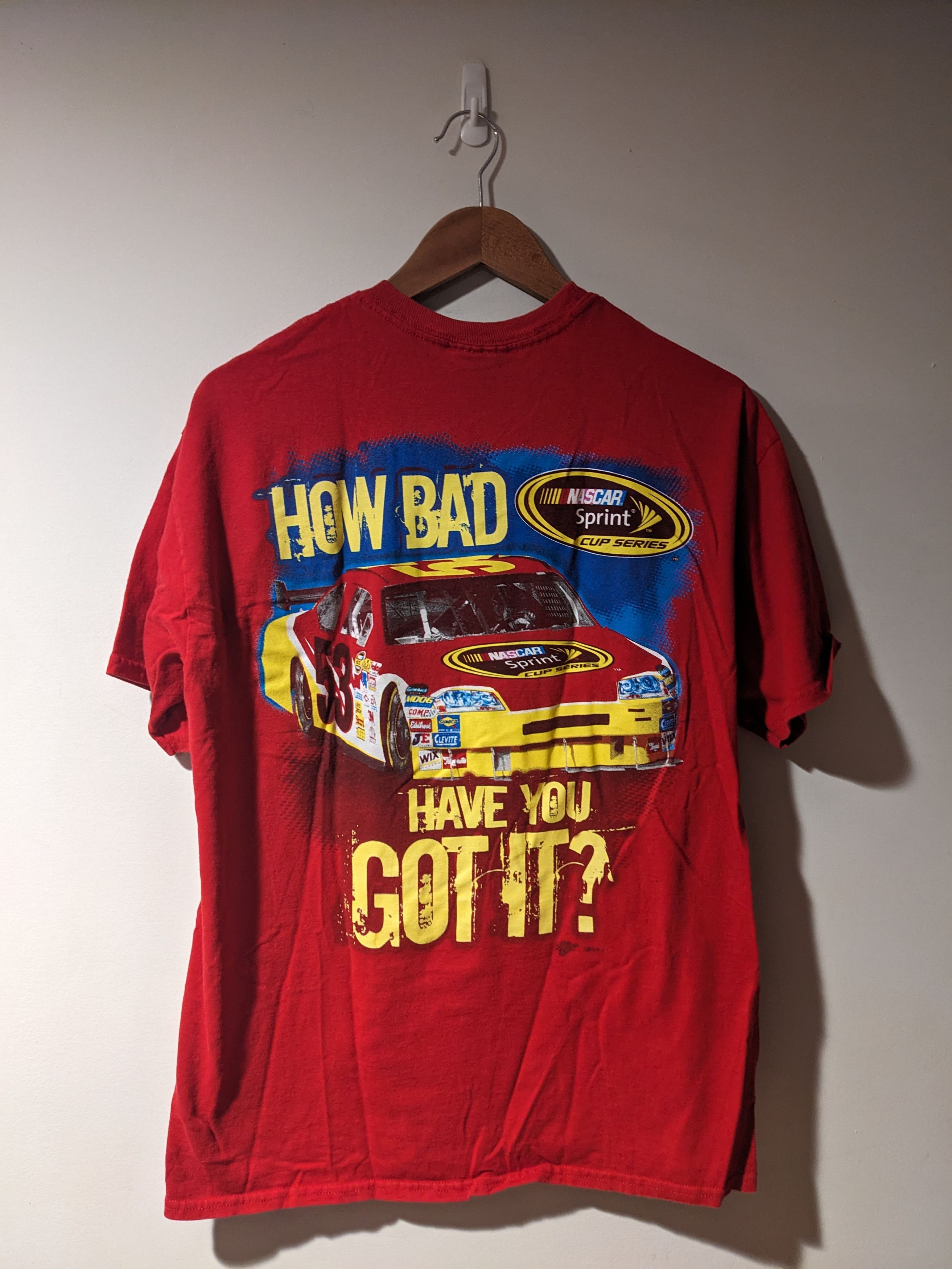NASCAR × Vintage Vintage 90s Nascar Junkie Nascar Sprint Cup Series T-Shirt Size US L / EU 52-54 / 3 - 1 Thumbnail