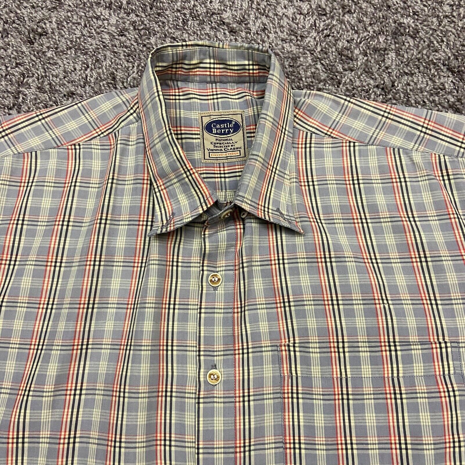 Vintage Vintage Plaid Button Down Shirt 80s 90s Lightweight Check Size US L / EU 52-54 / 3 - 2 Thumbnail