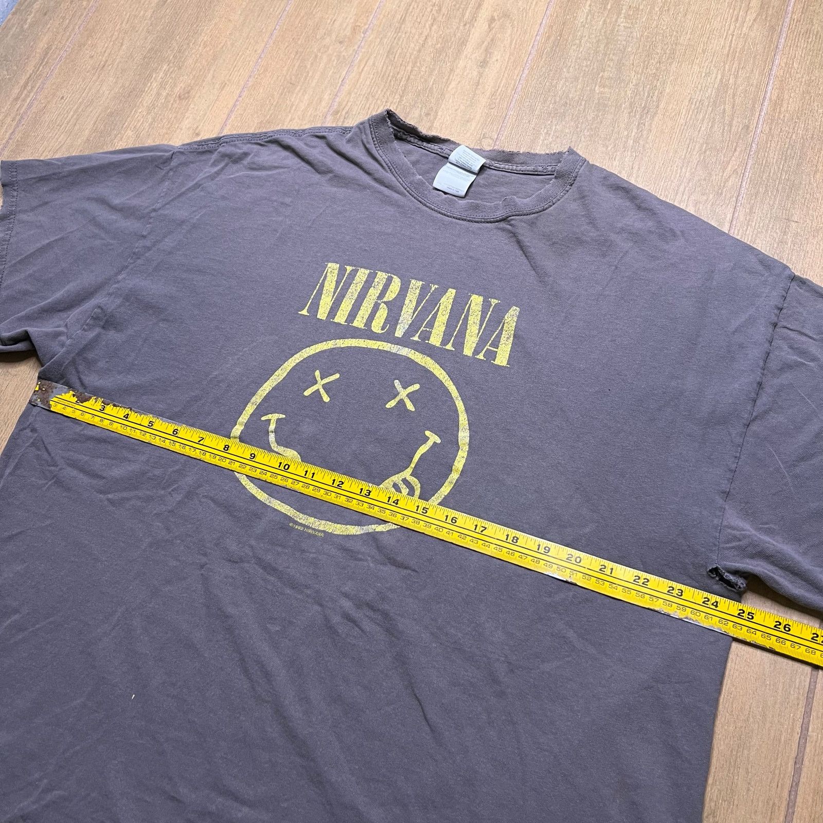 Other Nirvana Smiley Face Band Tee 2XL Distress Rock Reprint 1992 Size US XXL / EU 58 / 5 - 5 Thumbnail